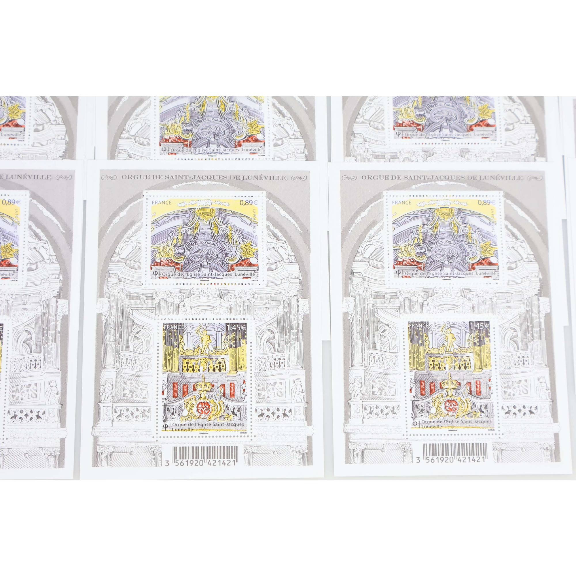 LOT 30 BLOCS N° F4708 ORGUE DE LUNÉVILLE TIMBRES NEUFS** VALEUR FACIALE 70.20€