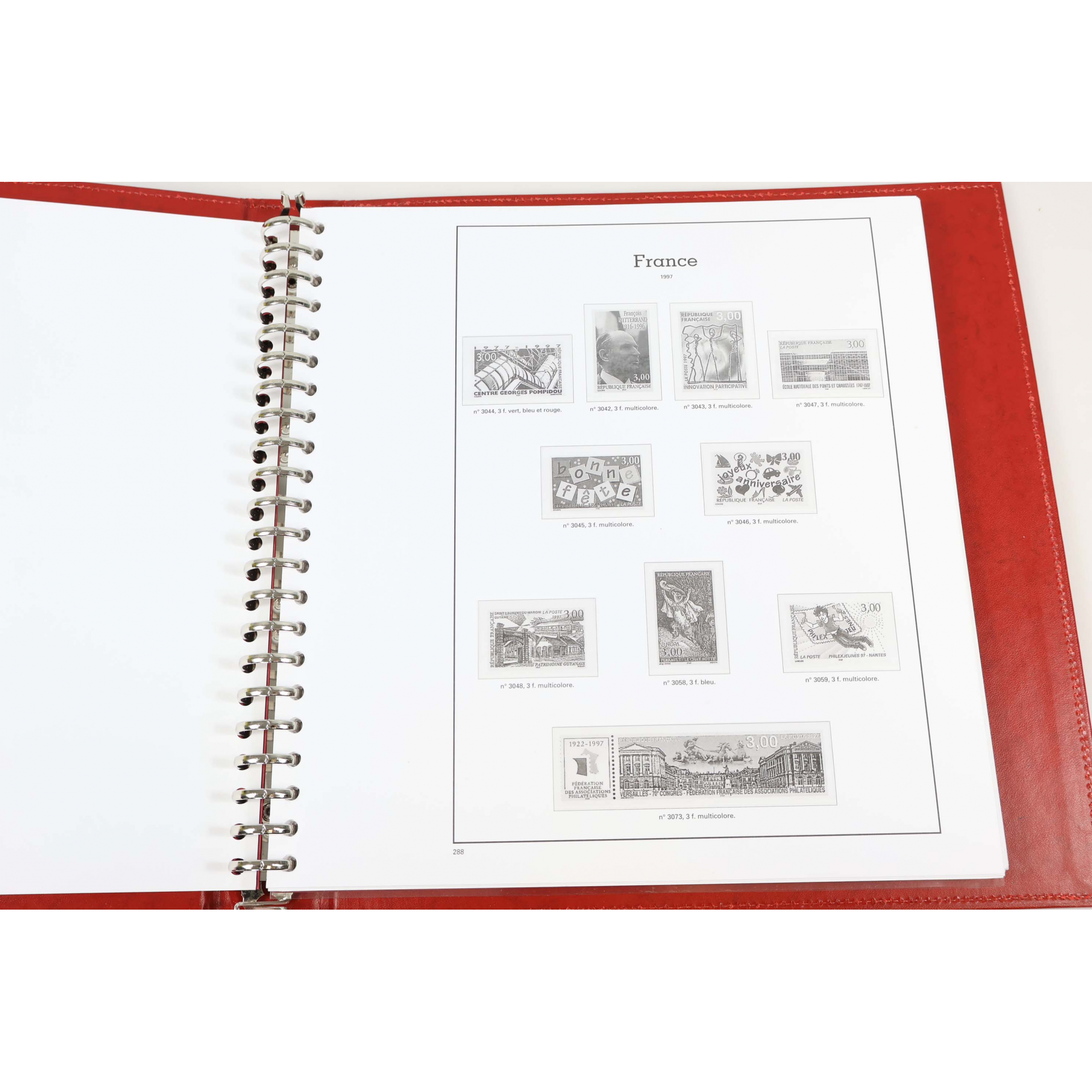 ALBUM YVERT ET TELLIER FRANCE 1997 À 1999 POUR RANGER UNE COLLECTION DE TIMBRES