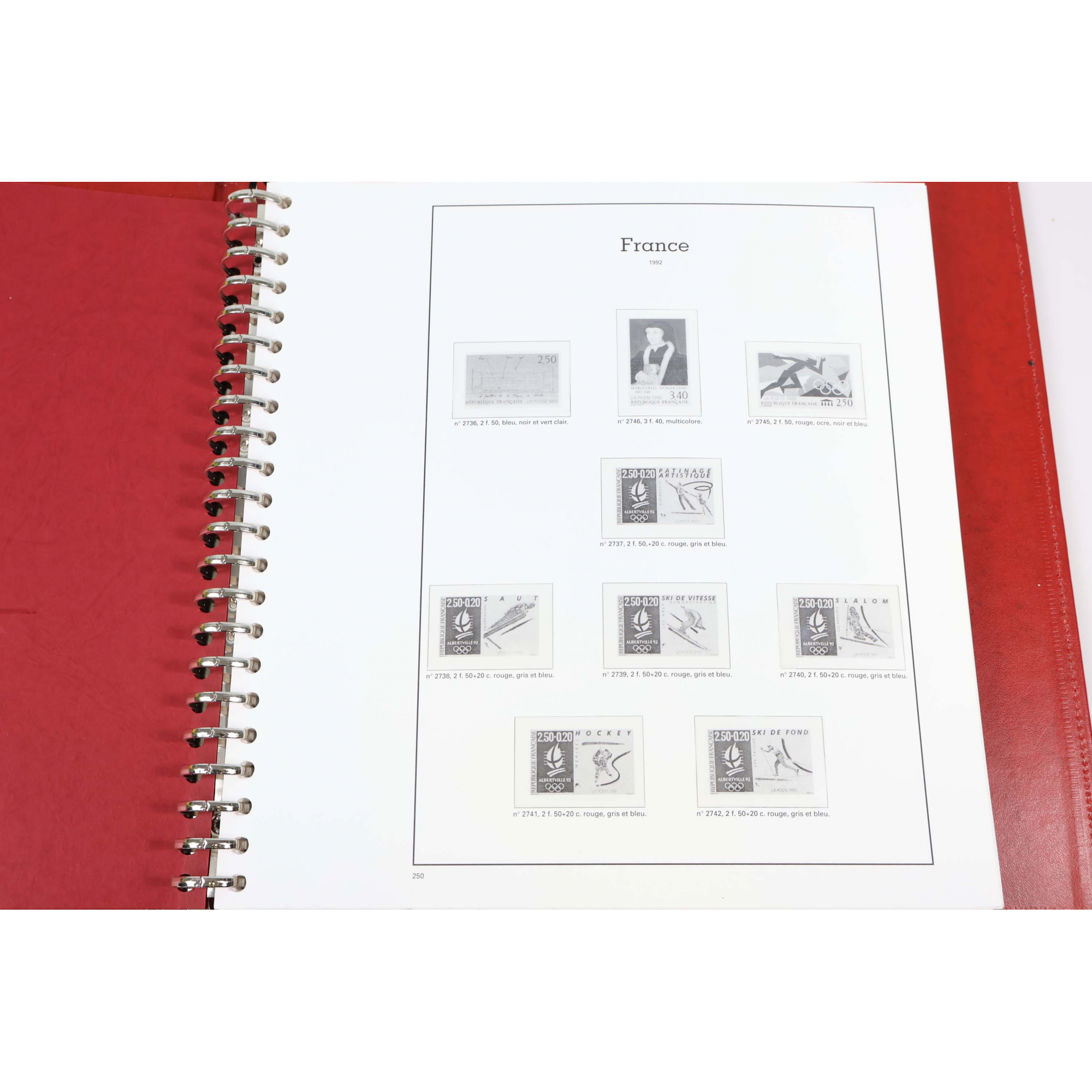 ALBUM YVERT ET TELLIER FRANCE 1992 À 1996 POUR RANGER UNE COLLECTION DE TIMBRES