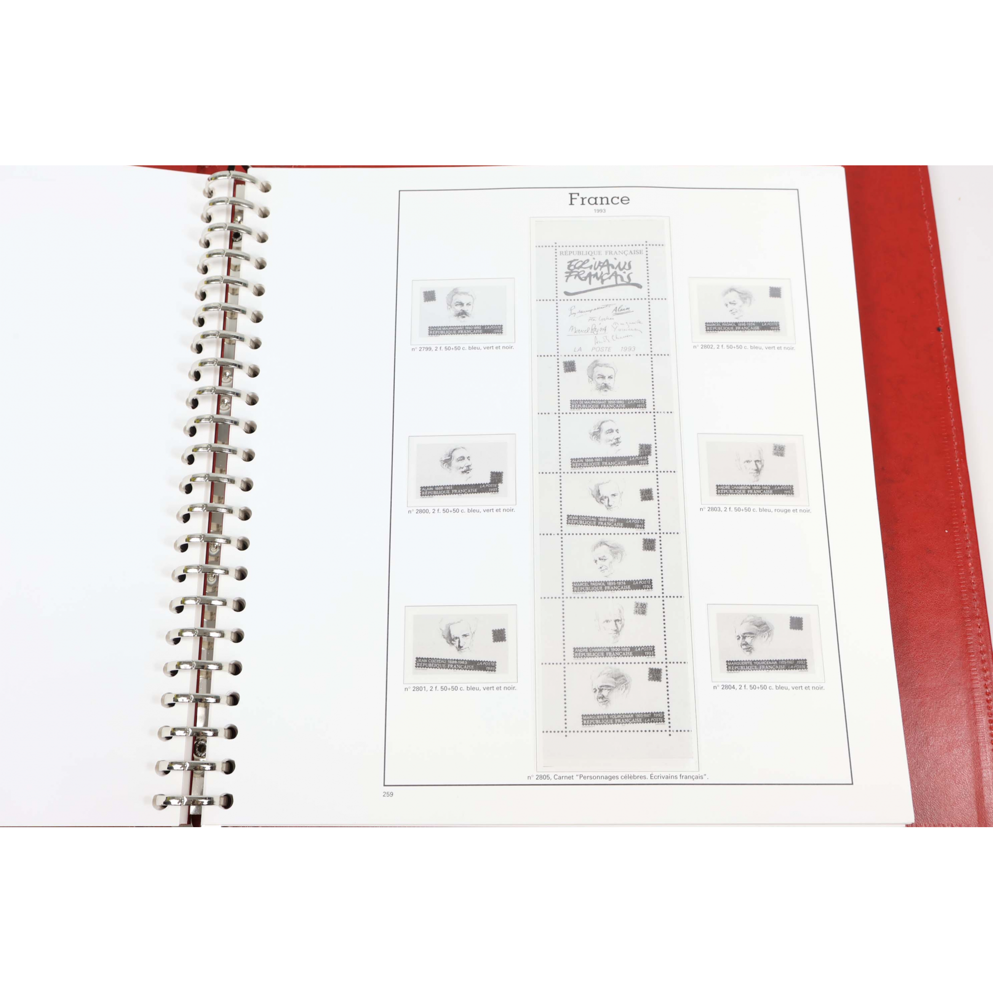 ALBUM YVERT ET TELLIER FRANCE 1992 À 1996 POUR RANGER UNE COLLECTION DE TIMBRES