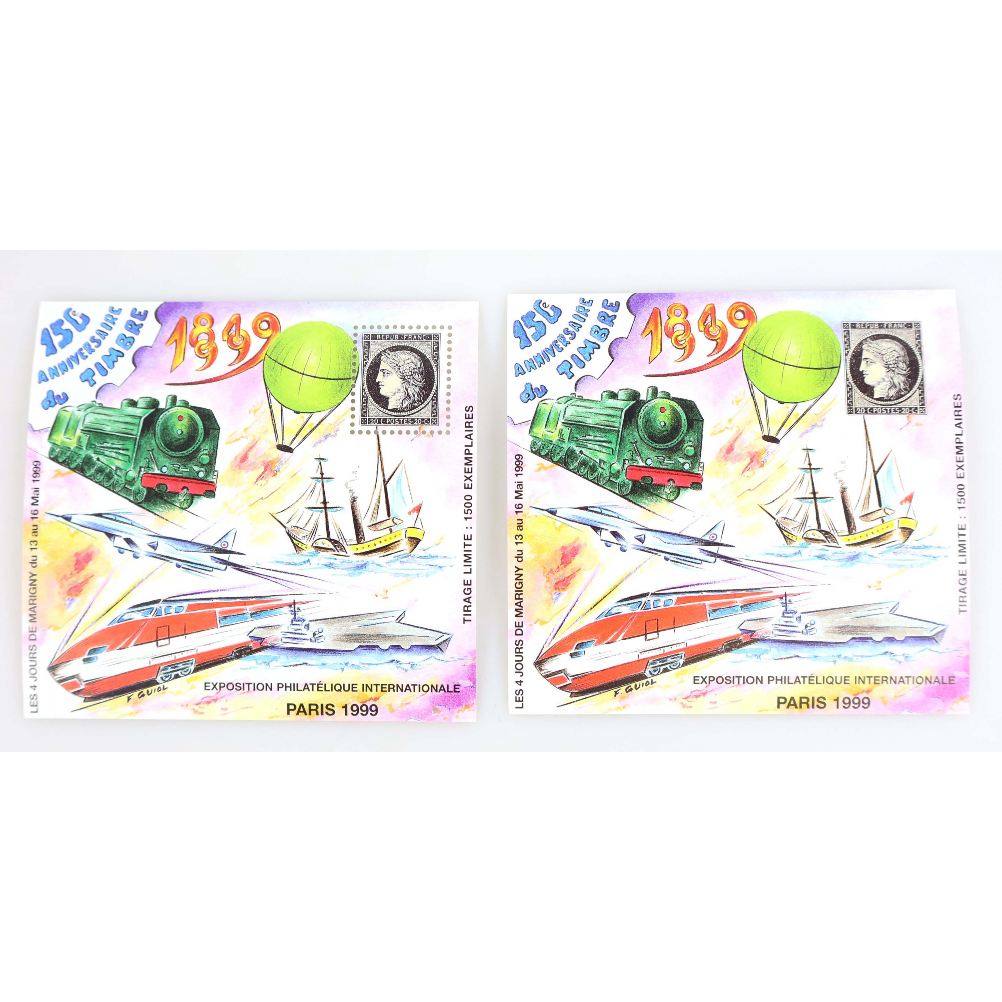 FRANCE BLOCS SOUVENIRS DE MARIGNY N°11 DENTELES ET ND NEUFS**, 150E ANNIV TIMBRE