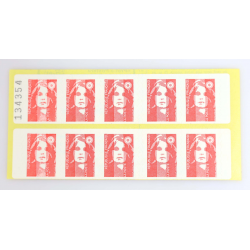 CARNET FRANCE 2874-C7 VARIÉTÉ DÉCOUPE À CHEVAL, TYPE MARIANNE DE BRIAT NEUF**