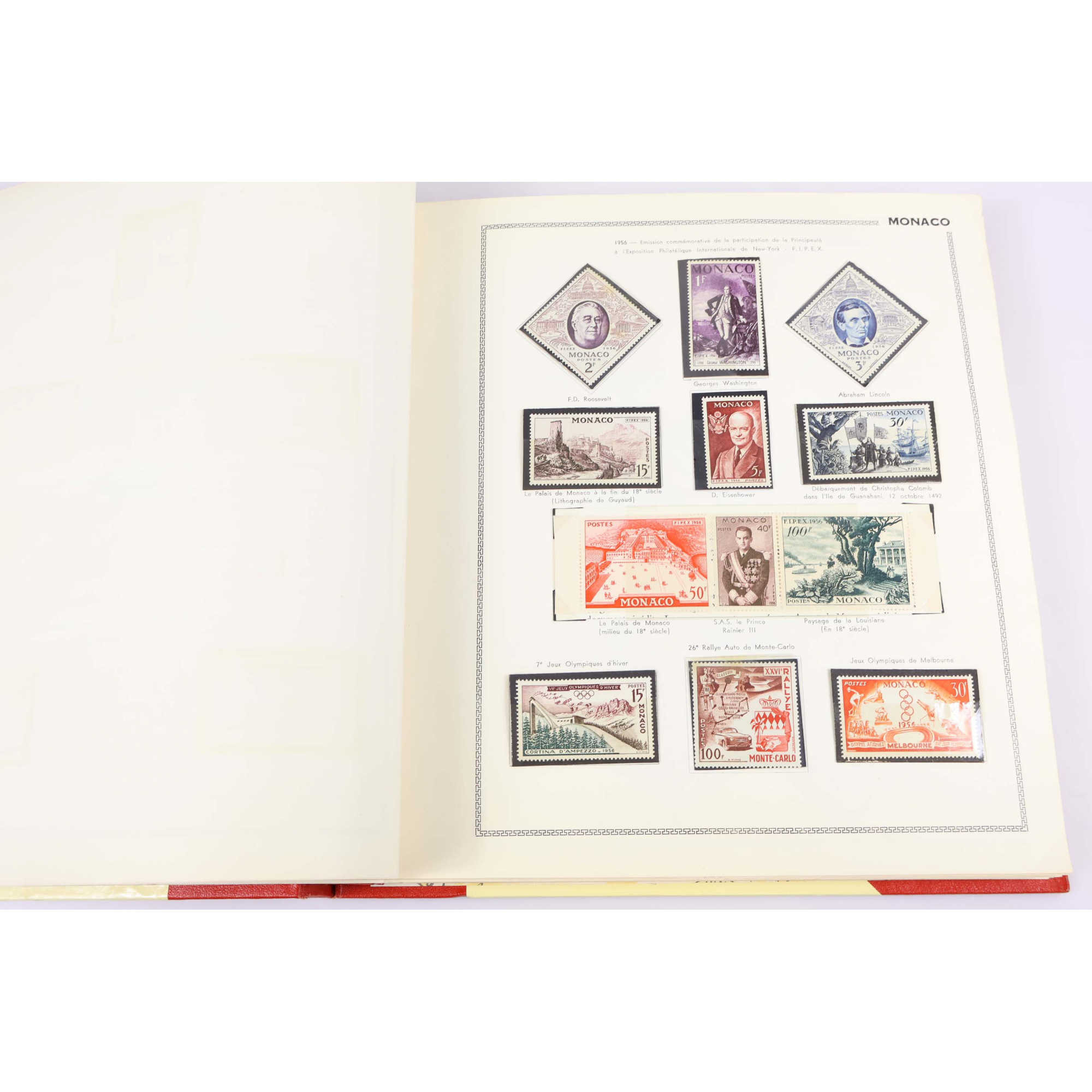 COLLECTION DE MONACO 1956 À 1976 TIMBRES EN MAJORITÉ NEUFS** DANS ALBUM THIAUDE