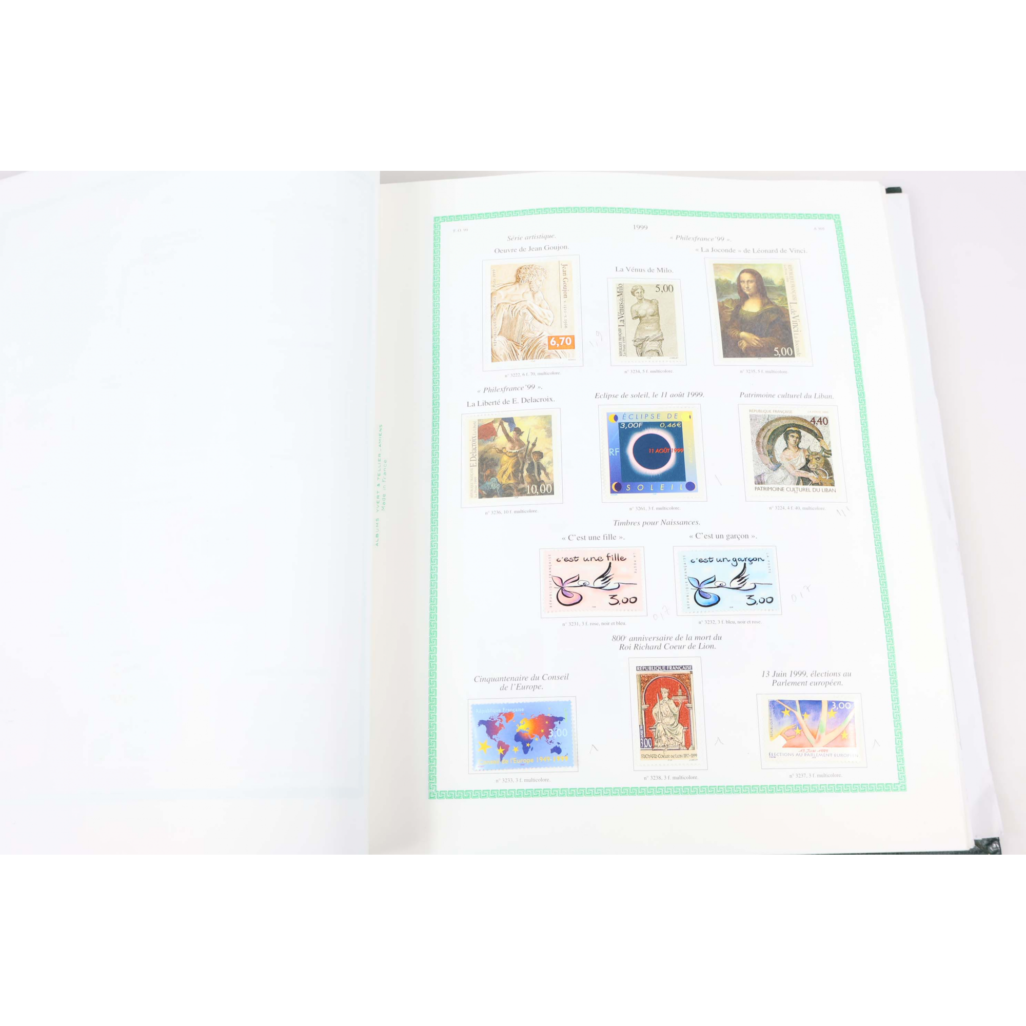 COLLECTION TIMBRES DE FRANCE 1998 À 2005 NEUFS SUR CHARNIERE, FACIALE 700 EUROS
