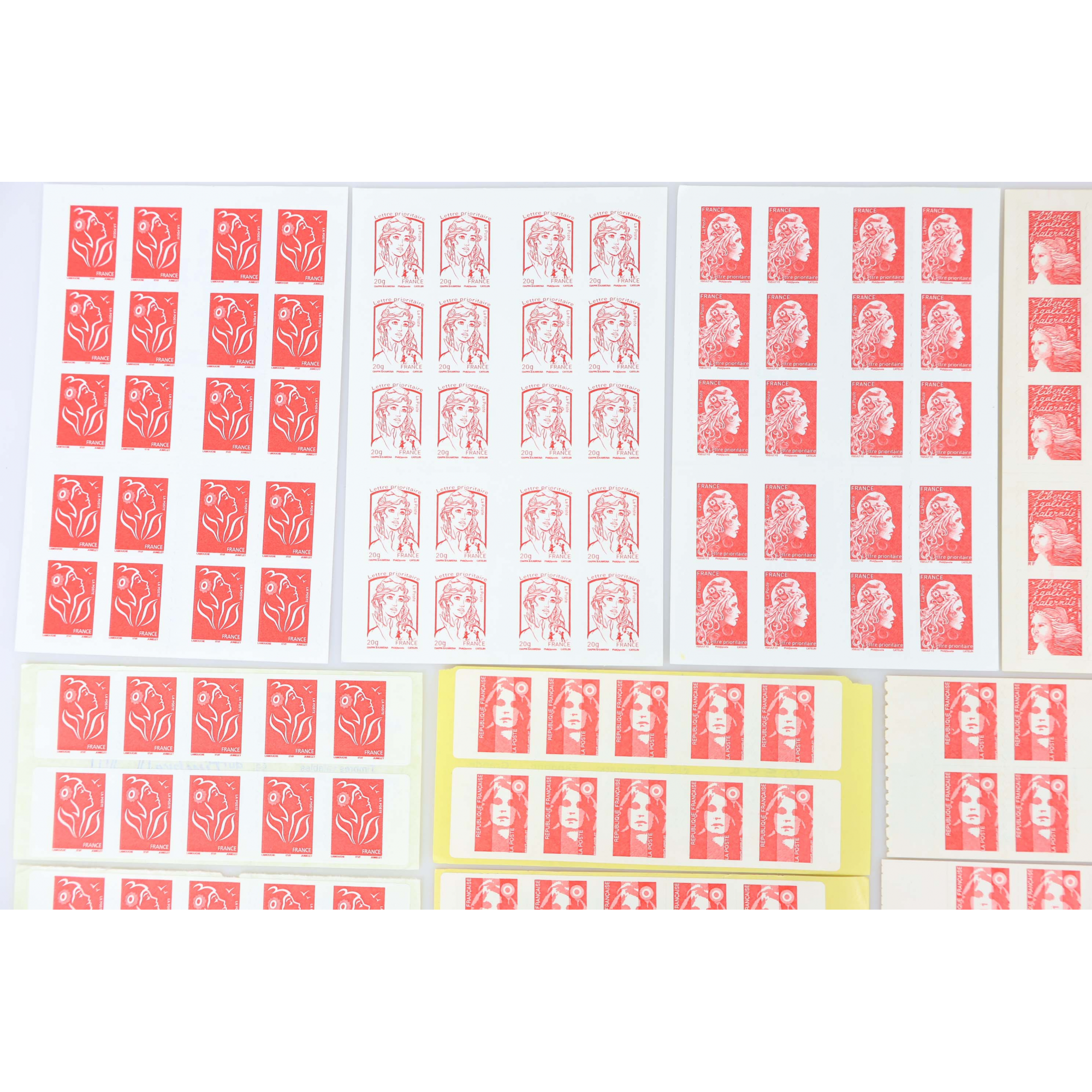 LOT DE 250 TIMBRES AUTOADHÉSIFS LETTRES 20G VP FRANCE , CARNETS POUR AFFRANCHIR