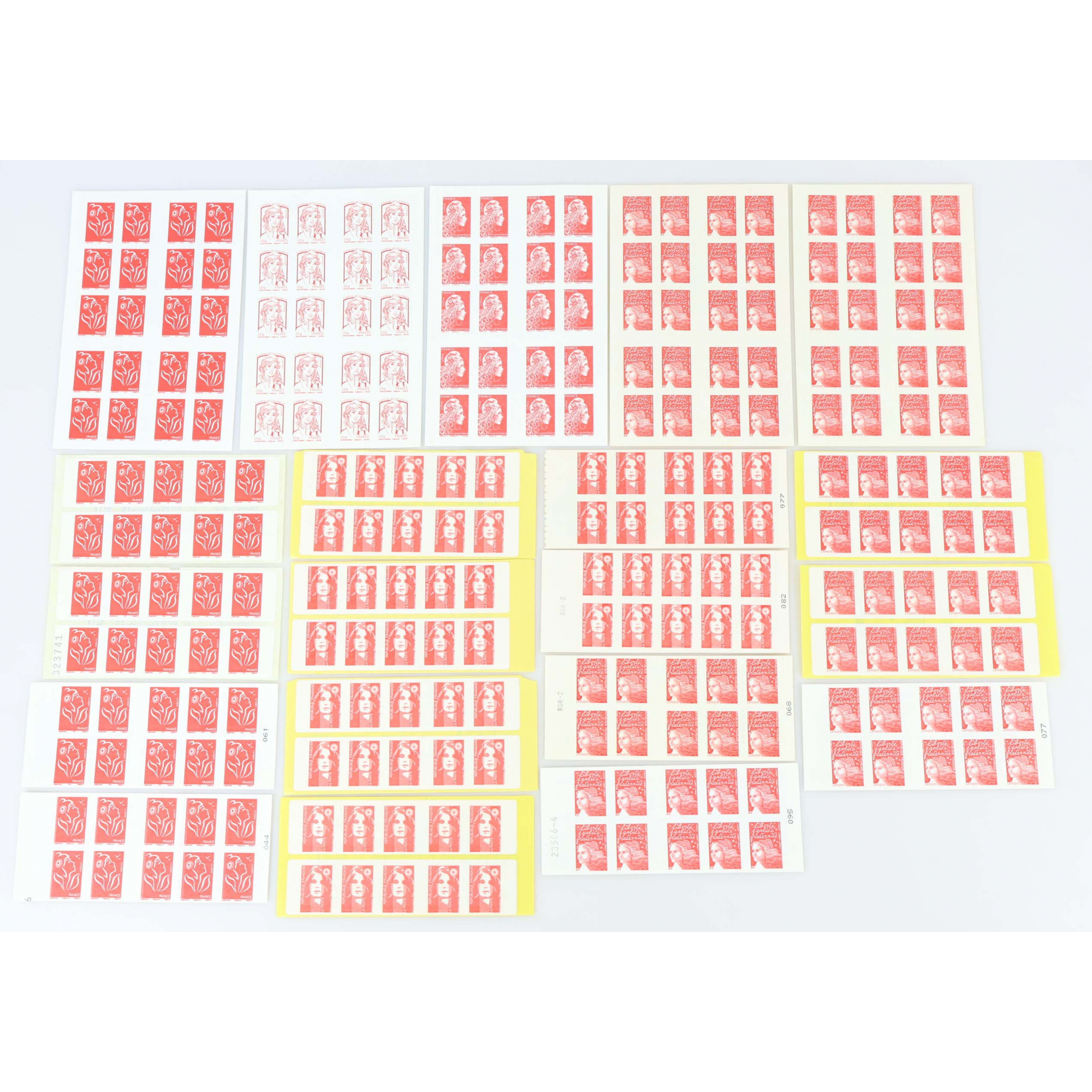 LOT DE 250 TIMBRES AUTOADHÉSIFS LETTRES 20G VP FRANCE , CARNETS POUR AFFRANCHIR