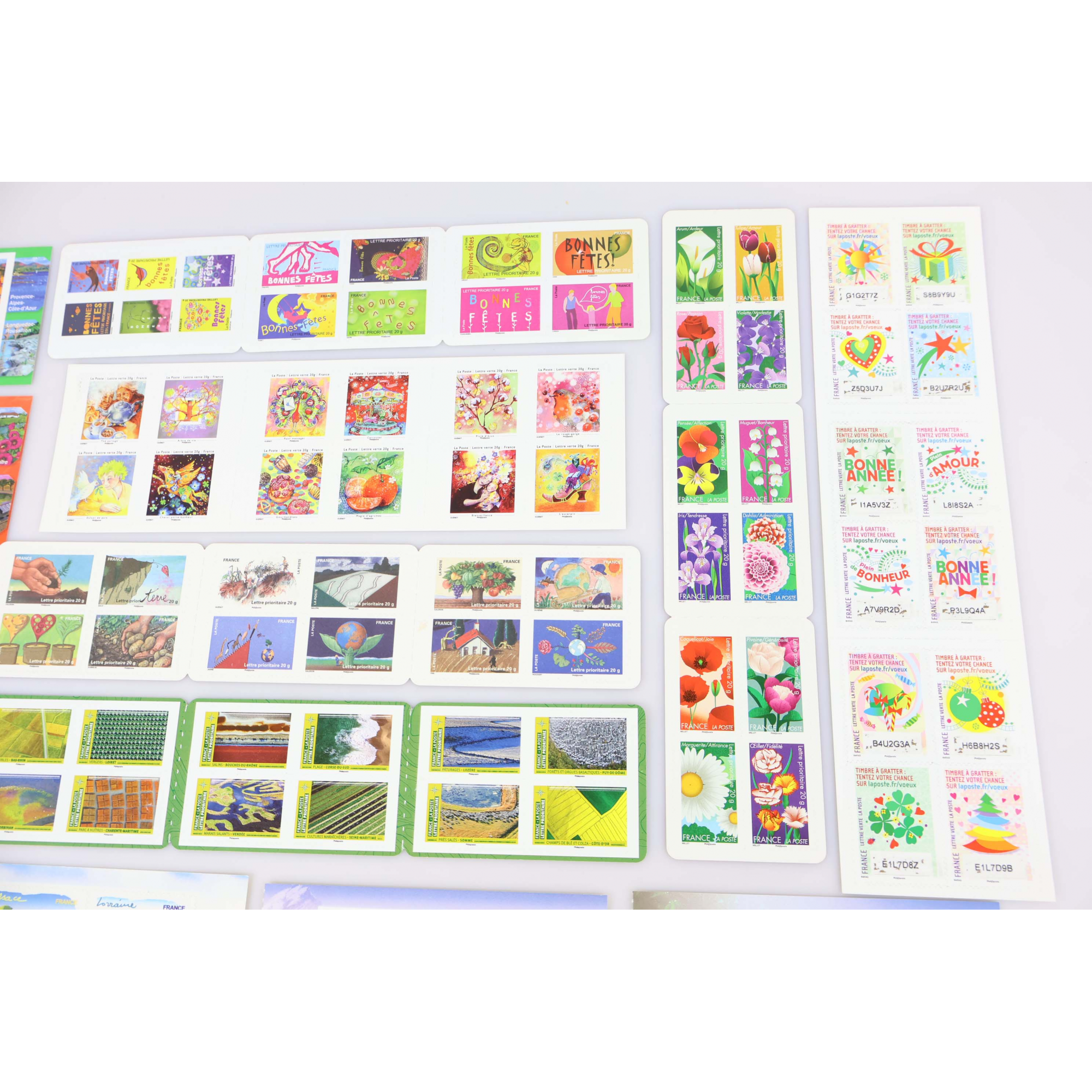 LOT DE 162 TIMBRES AUTOADHÉSIFS LETTRES 20G VP FRANCE , CARNETS POUR AFFRANCHIR