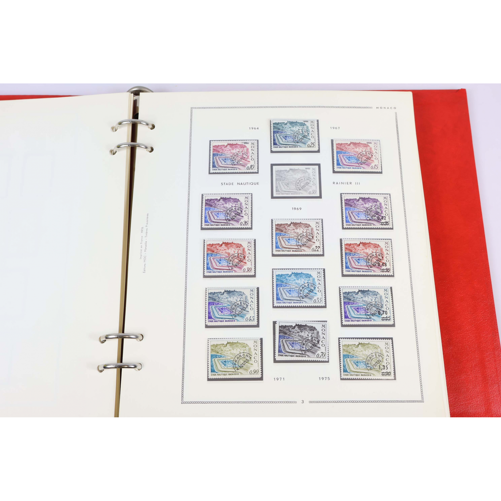 COLLECTION DE MONACO ENTRE 1933 ET 1988 TIMBRES ET BLOCS NEUFS**, ALBUM MOC