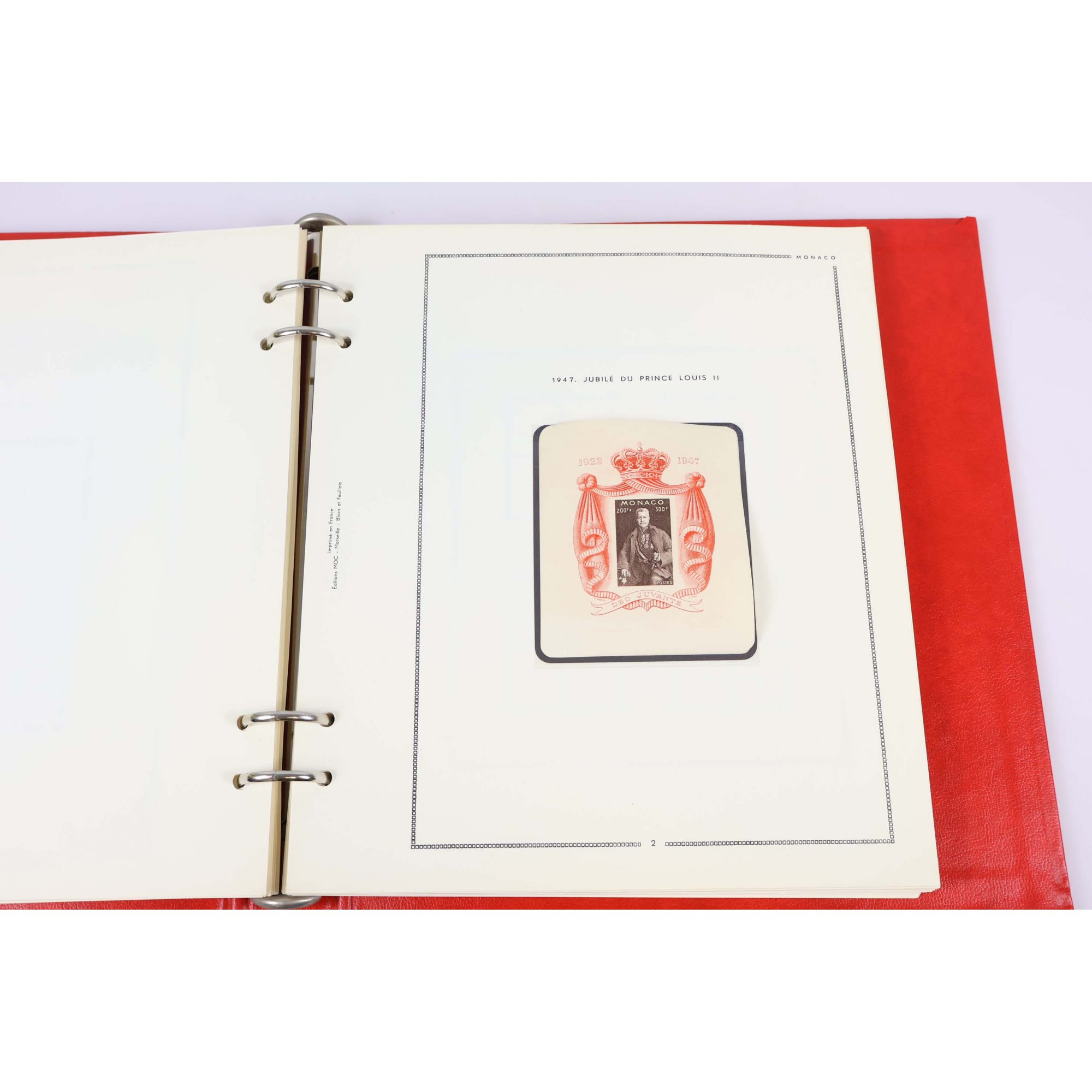 COLLECTION DE MONACO ENTRE 1933 ET 1988 TIMBRES ET BLOCS NEUFS**, ALBUM MOC