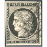 CÉRÈS N°3a TIMBRE FRANCAIS CLASSIQUE OBLITÉRATION GRILLE ANNÉE 1849