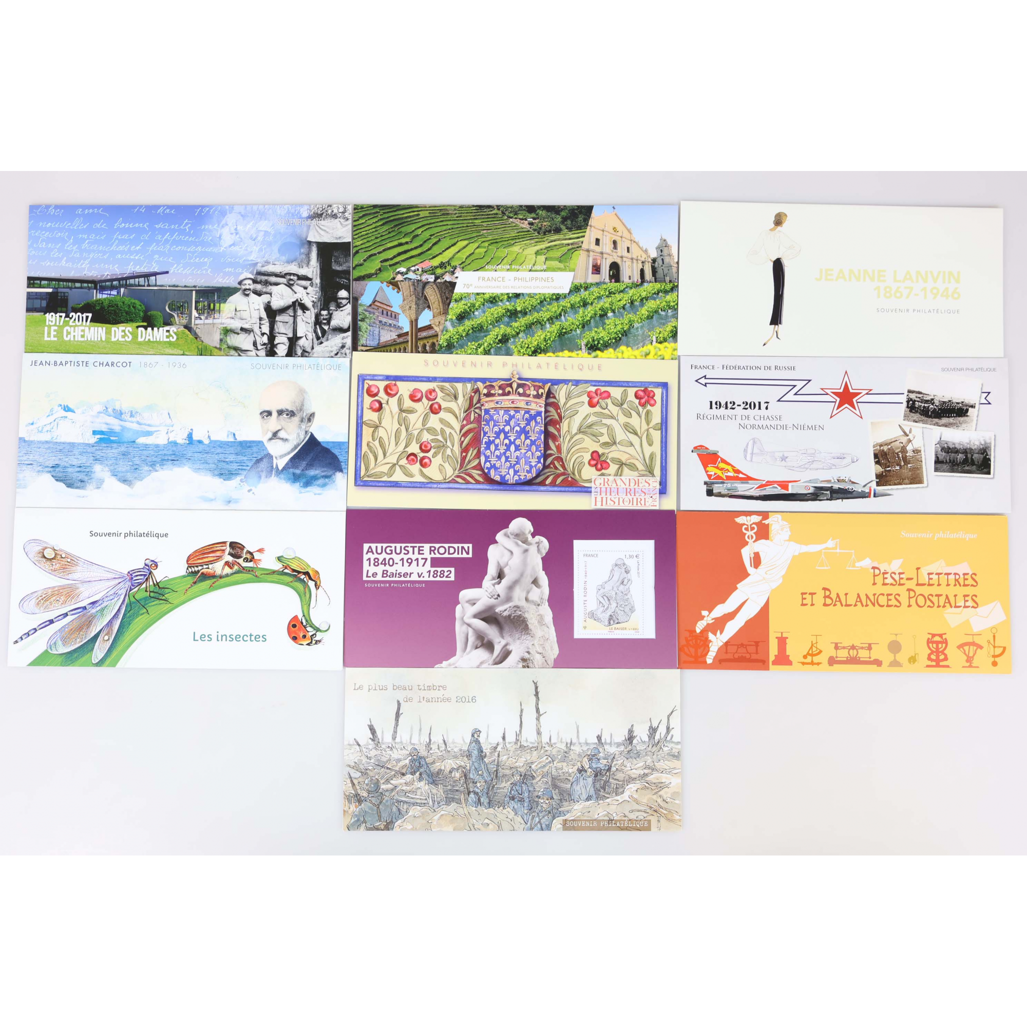 FRANCE COLLECTION BLOCS SOUVENIRS ANNÉE COMPLÈTE 2017 TIMBRES NEUFS N°132 À 141