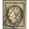 CÉRÈS N°3 TIMBRE FRANCAIS CLASSIQUE OBLITÉRATION GRILLE ANNÉE 1849