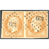 PAIRE NAPOLÉON N°13A TIMBRES FRANCAIS CLASSIQUES OBLITÉRÉS ANNÉE 1853