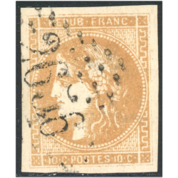 CÉRÈS N°43A ÉMISSION DE BORDEAUX TIMBRE FR CLASSIQUE OBLITÉRATION GROS CHIFFRES