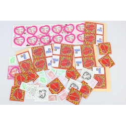 LOT 50 TIMBRES A VALIDITÉS PERMANENTES, LETTRES 50g FRANCE VP COEURS/MARIANNES