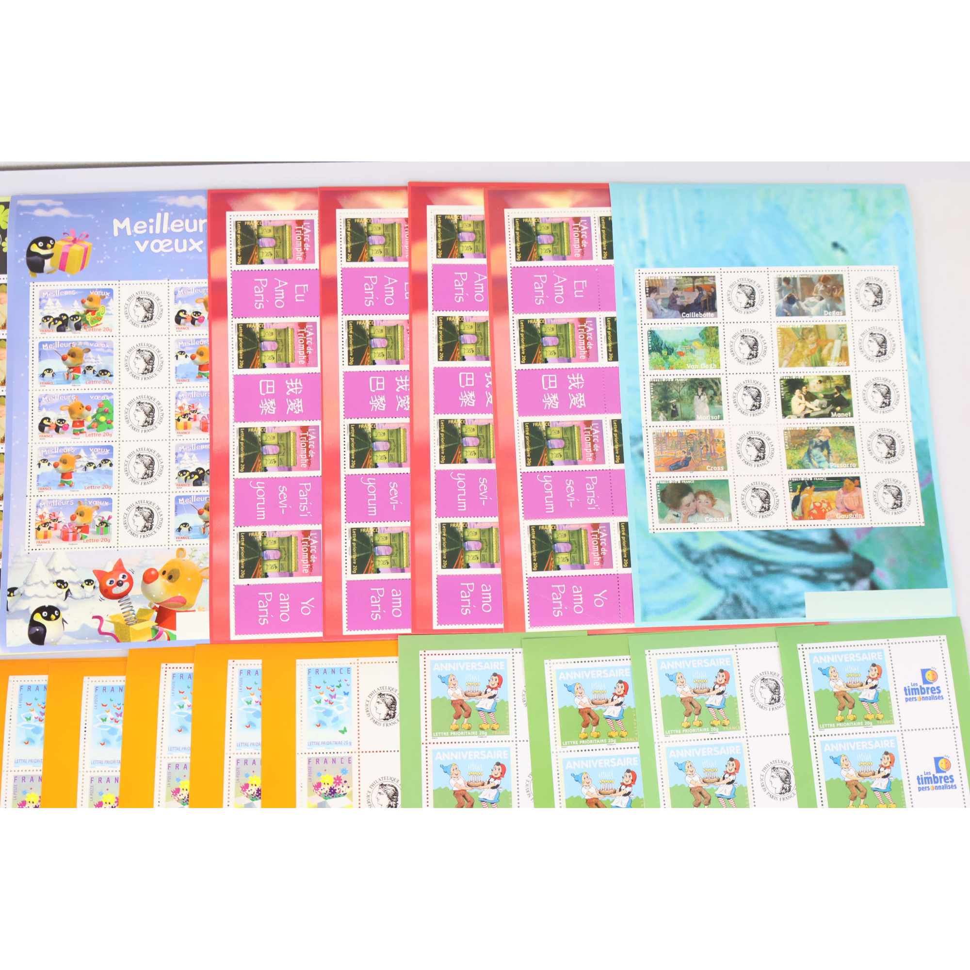 LOT DE TIMBRES À VALIDITÉ PERMANENTE POUR AFFRANCHIR 250 LETTRES FRANCE 20G