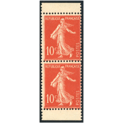 SEMEUSE PAIRE VERTICALE DE CARNET N°135d TIMBRES FRANCE NEUFS** ANNÉE 1906