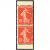SEMEUSE PAIRE VERTICALE DE CARNET N°135d TIMBRES FRANCE NEUFS** ANNÉE 1906