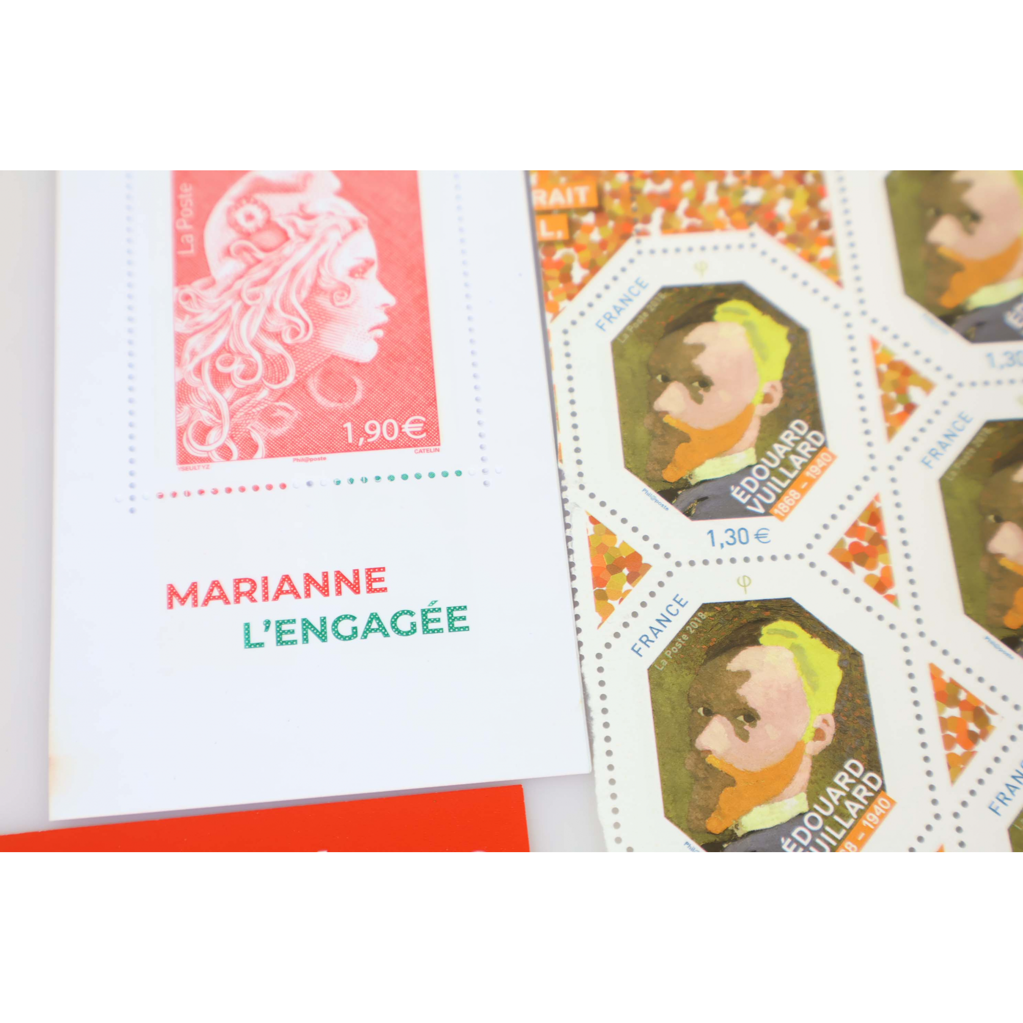 LOT DE TIMBRES/BLOCS DE FRANCE EN EUROS NEUFS** ENTRE 2017-2019 FACIALE 198.31€