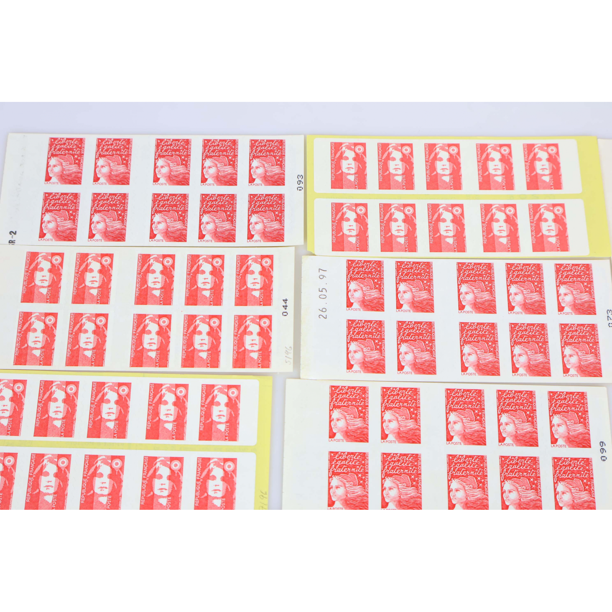 LOT DE 140 TIMBRES AUTOADHÉSIFS LETTRES 20G VP FRANCE , CARNETS POUR AFFRANCHIR