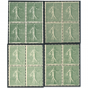 SEMEUSE N°130 15C VERT-GRIS 4 PAIRES DE 4 TIMBRES DE FRANCE NEUFS** ANNÉE 1903