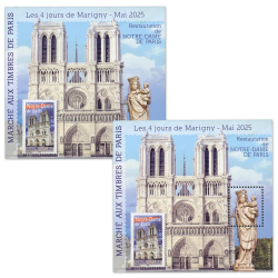 BLOCS SOUVENIRS DE MARIGNY N°37, "RESTAURATION NOTRE DAME" NEUFS** ANNÉE 2025