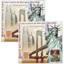 BLOCS SOUVENIRS DE MARIGNY N°36, "500 ANS DE NEW-YORK" NEUFS** ANNEE 2024