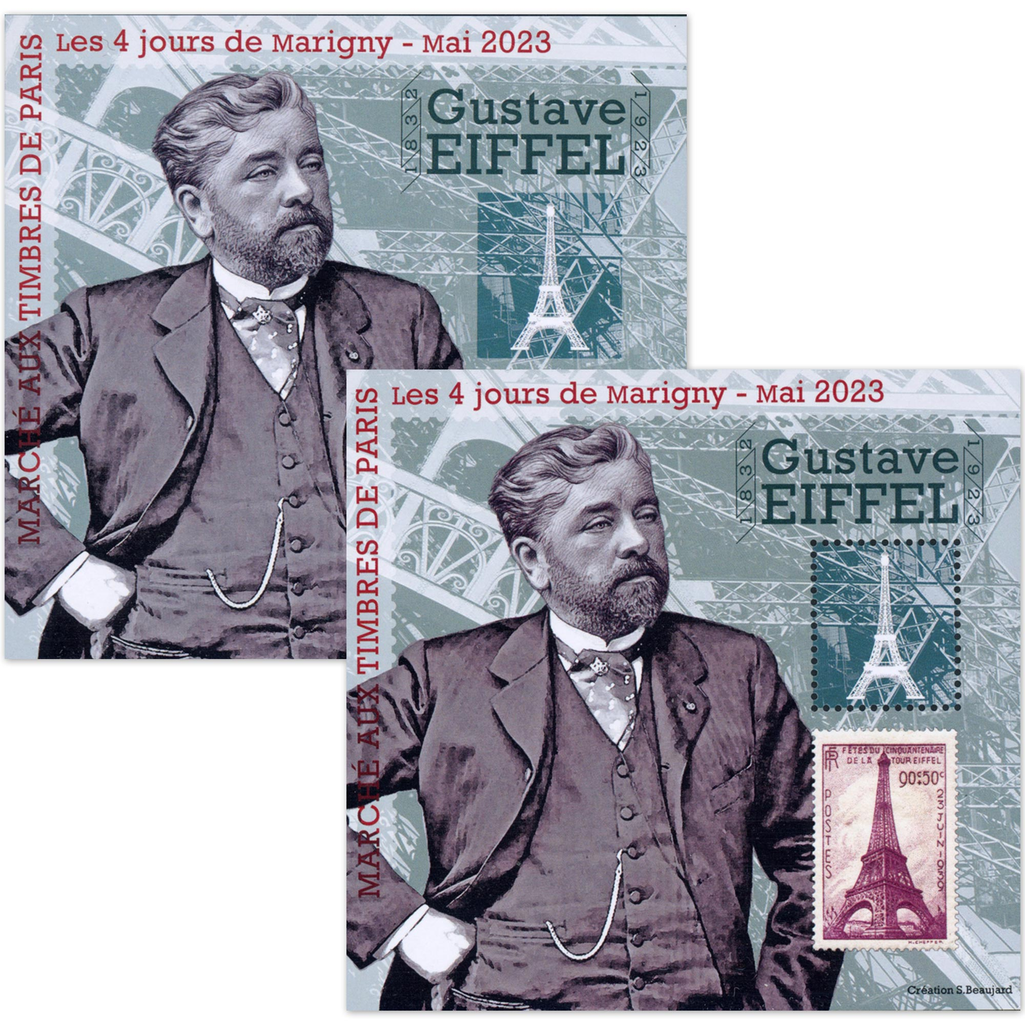 BLOCS SOUVENIRS DE MARIGNY N°35, "GUSTAVE EIFFEL" TIMBRES NEUFS** ANNÉE 2023