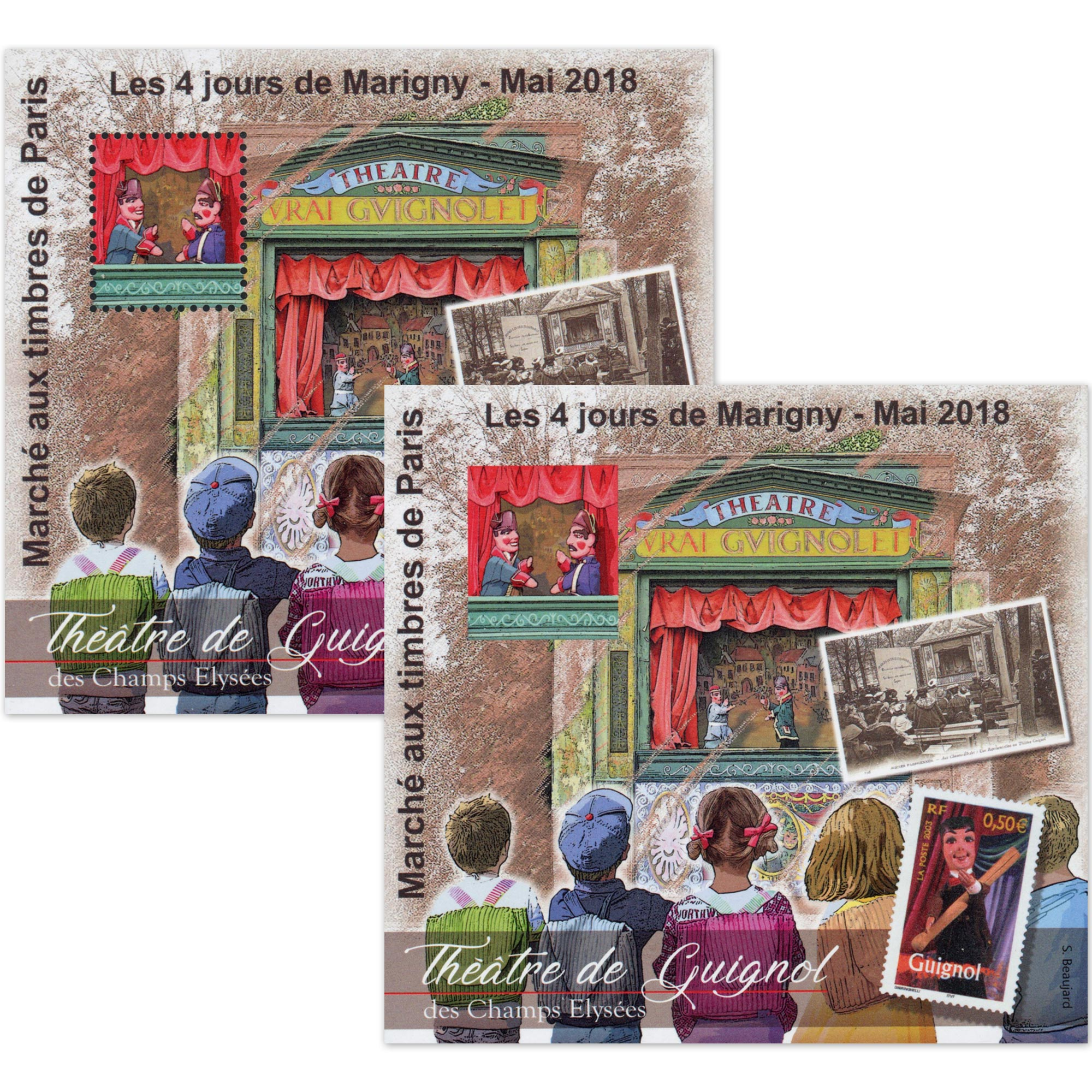 BLOCS SOUVENIRS DE MARIGNY N°30, "GUIGNOL" TIMBRES NEUFS ANNÉE 2018