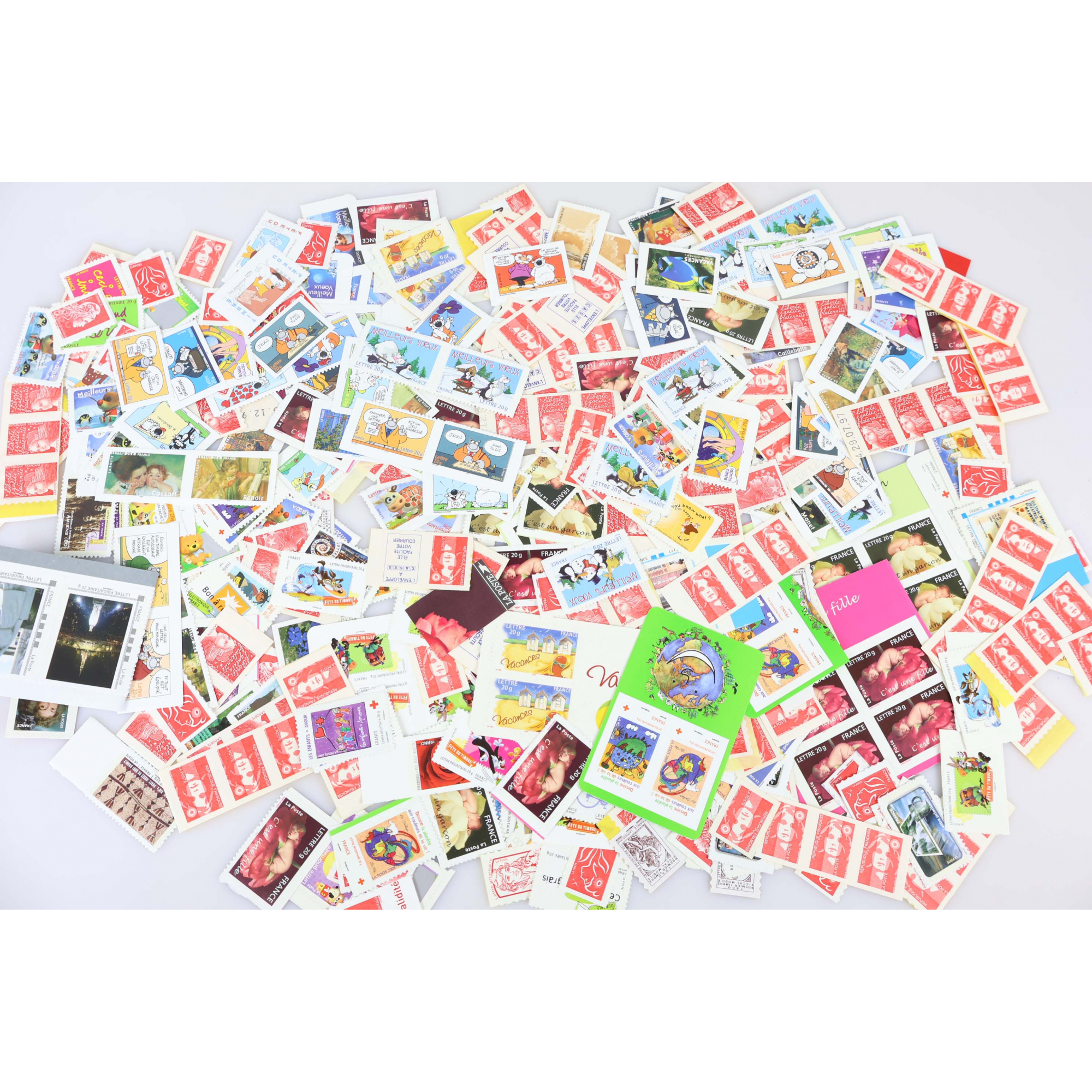 LOT DE 500 TIMBRES AUTOADHÉSIFS A VALIDITÉ PERMANENTE, TVP LETTRES 20G FRANCE