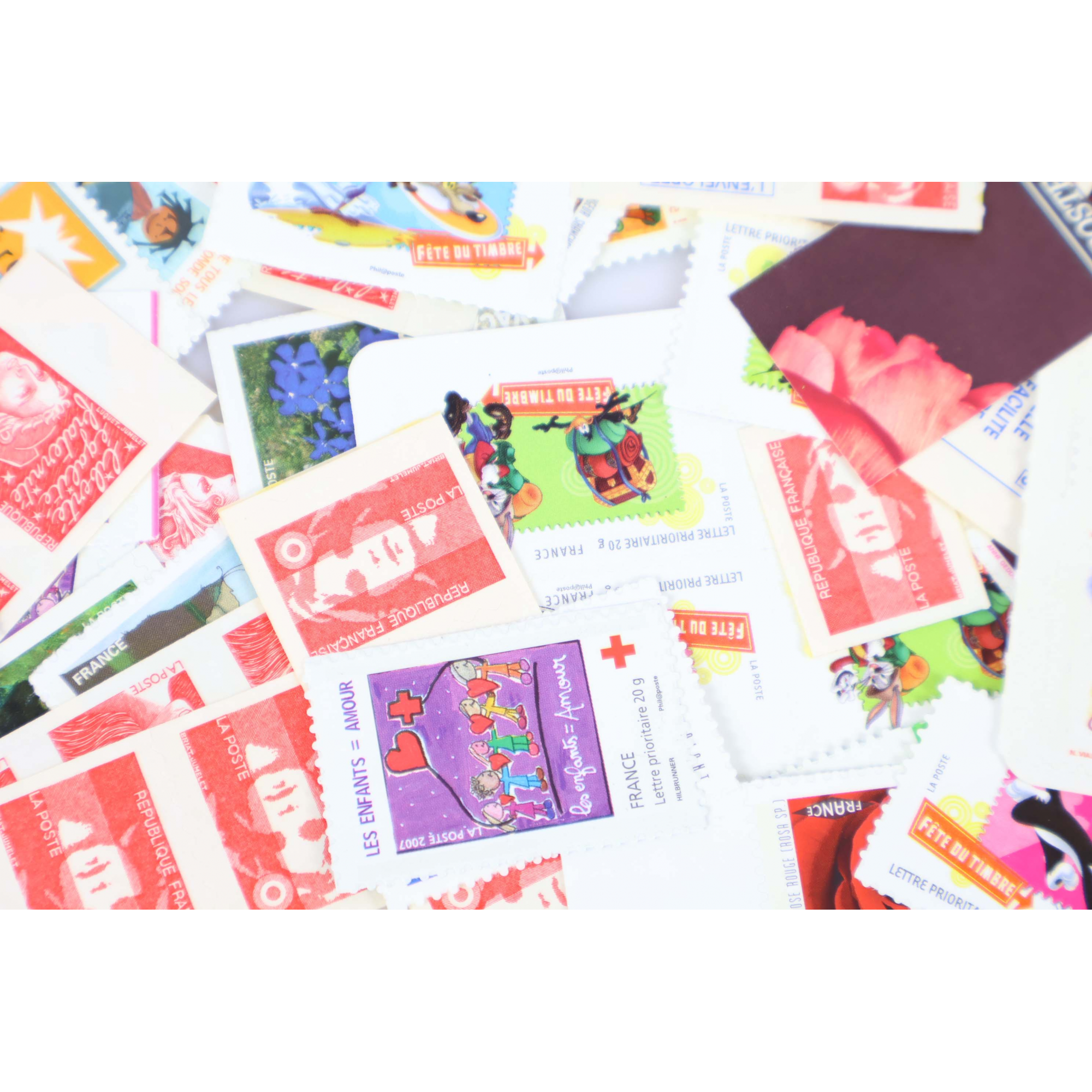 LOT DE 500 TIMBRES AUTOADHÉSIFS A VALIDITÉ PERMANENTE, TVP LETTRES 20G FRANCE