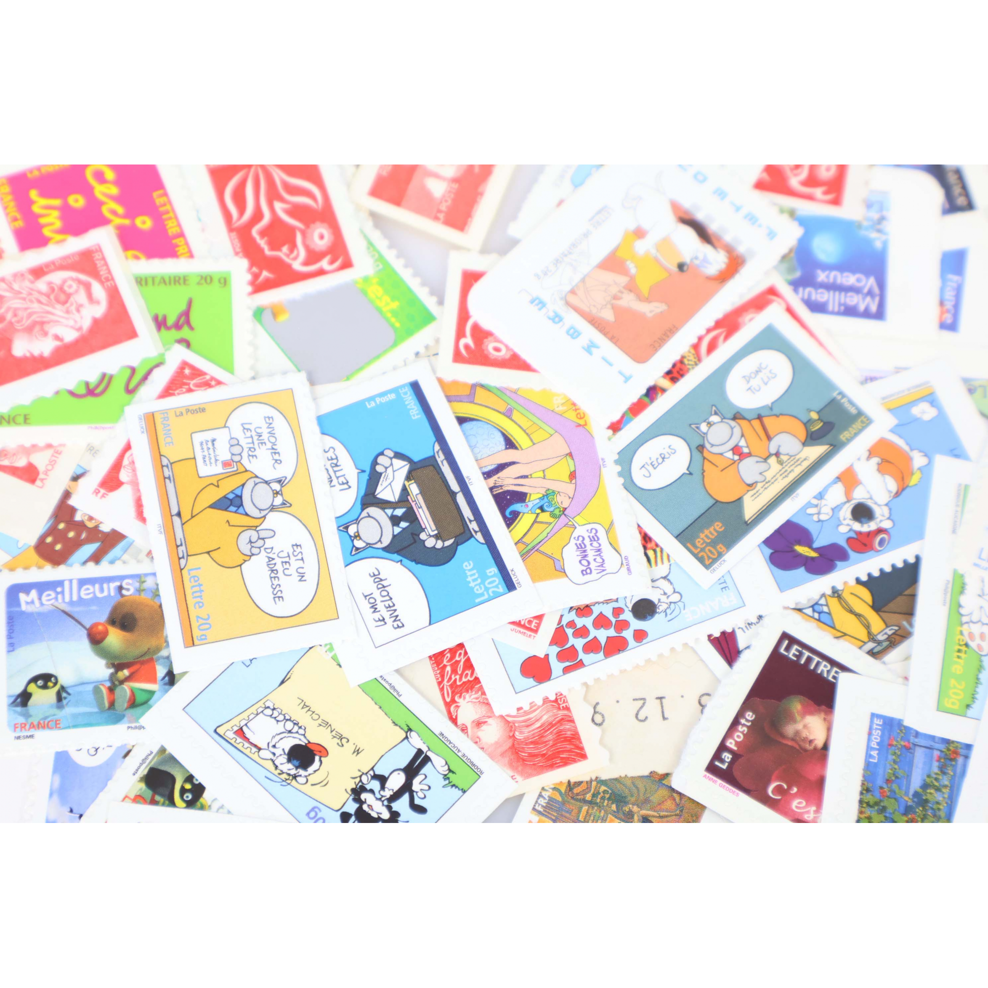 LOT DE 500 TIMBRES AUTOADHÉSIFS A VALIDITÉ PERMANENTE, TVP LETTRES 20G FRANCE