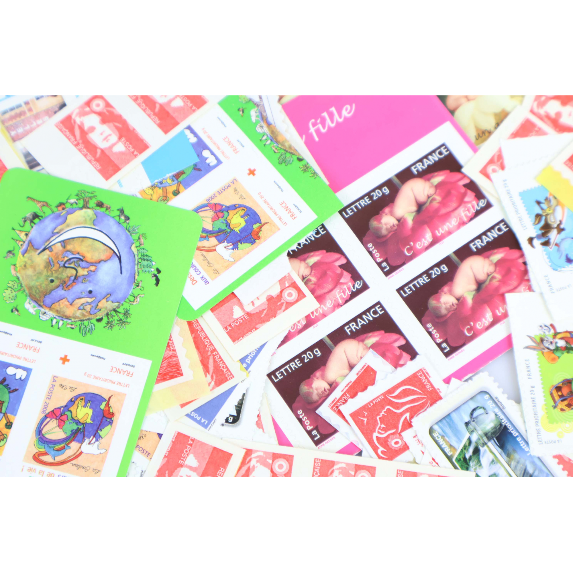 LOT DE 500 TIMBRES AUTOADHÉSIFS A VALIDITÉ PERMANENTE, TVP LETTRES 20G FRANCE