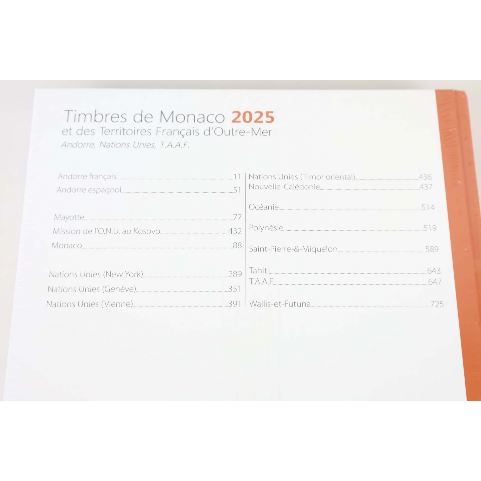CATALOGUE DE COTATION ÉDITION 2025 YVERT ET TELLIER TIMBRES DE MONACO ET DES TOM
