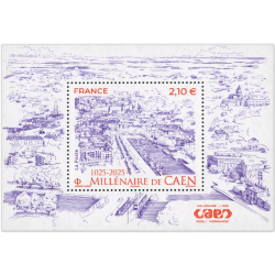 FRANCE ANNÉE 2025 FEUILLET N°F5884 "MILLÉNAIRE DE CAEN" TIMBRE NEUF** LUXE