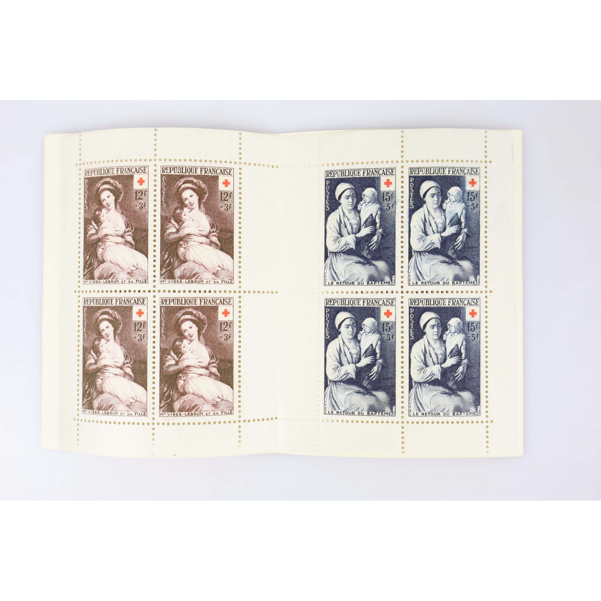 CARNET CROIX-ROUGE DE 1953 N°2002 TIMBRES DE FRANCE NEUFS** COTE 160€
