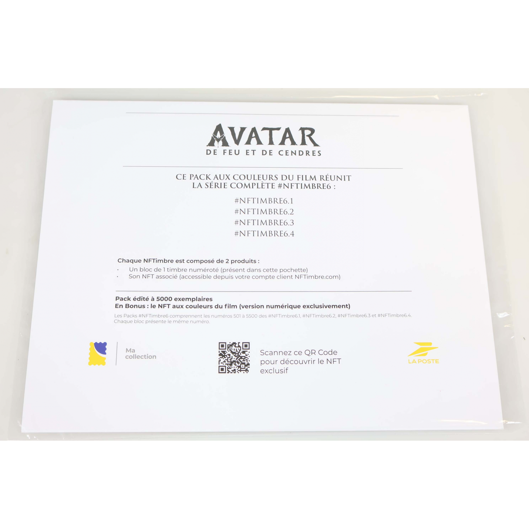 NFT TIMBRE 6 - PACK AVATAR SÉRIE COMPLÈTE 4 BLOCS - NEUF SCELLÉ NFTIMBRE6 2025