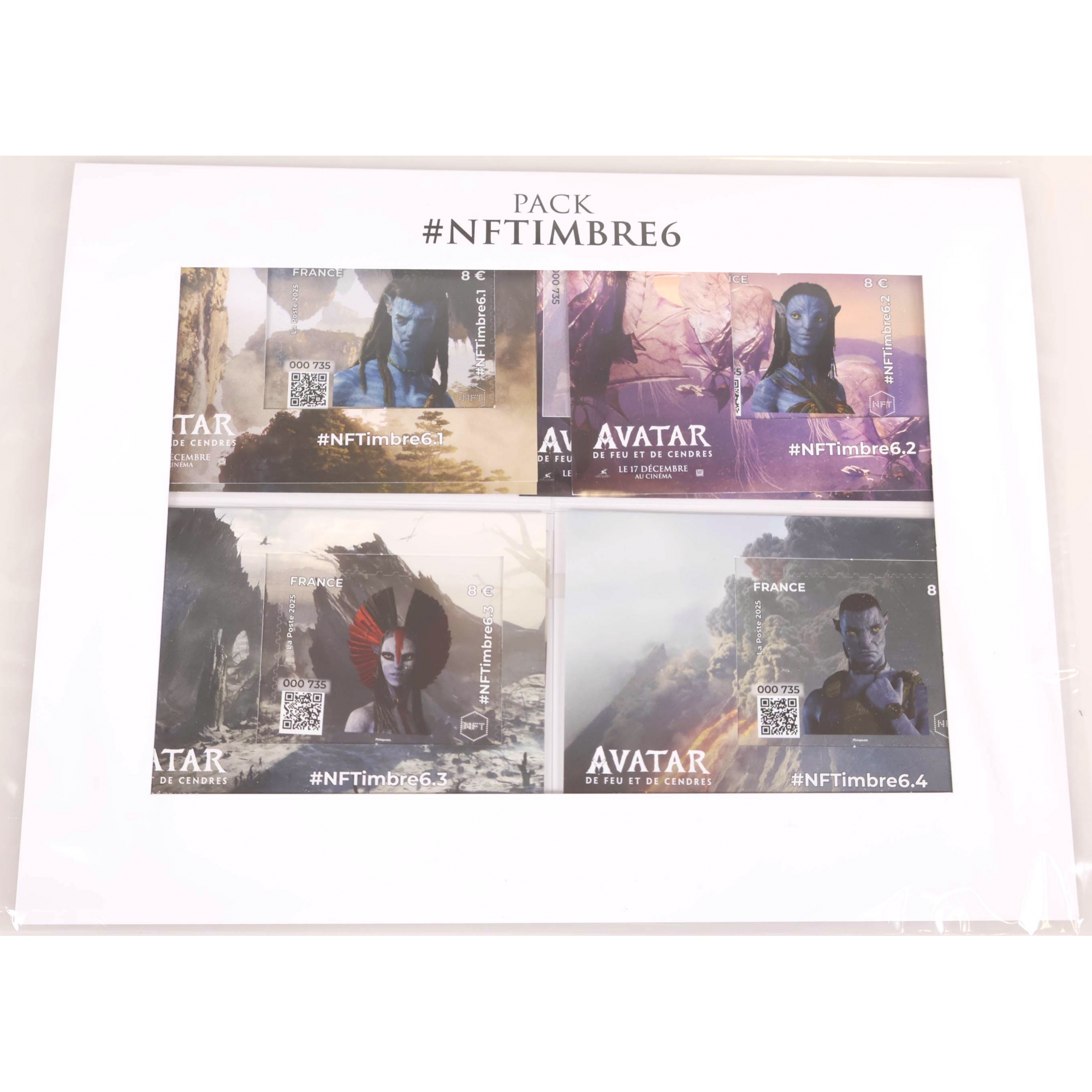 NFT TIMBRE 6 - PACK AVATAR SÉRIE COMPLÈTE 4 BLOCS - NEUF SCELLÉ NFTIMBRE6 2025