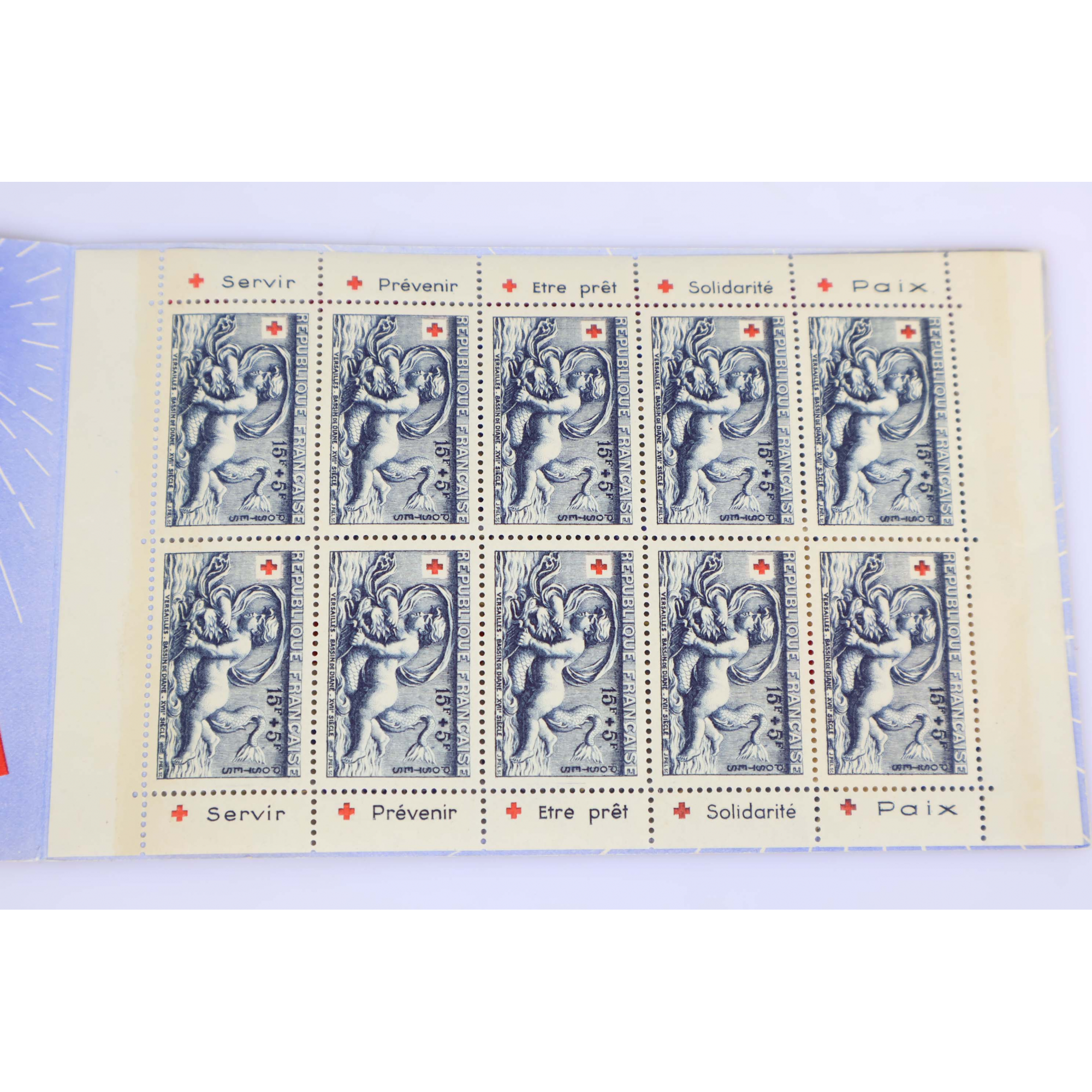 FRANCE, CARNET CROIX-ROUGE DE 1952 N°2001 TIMBRES DE FRANCE NEUFS COTE 550€