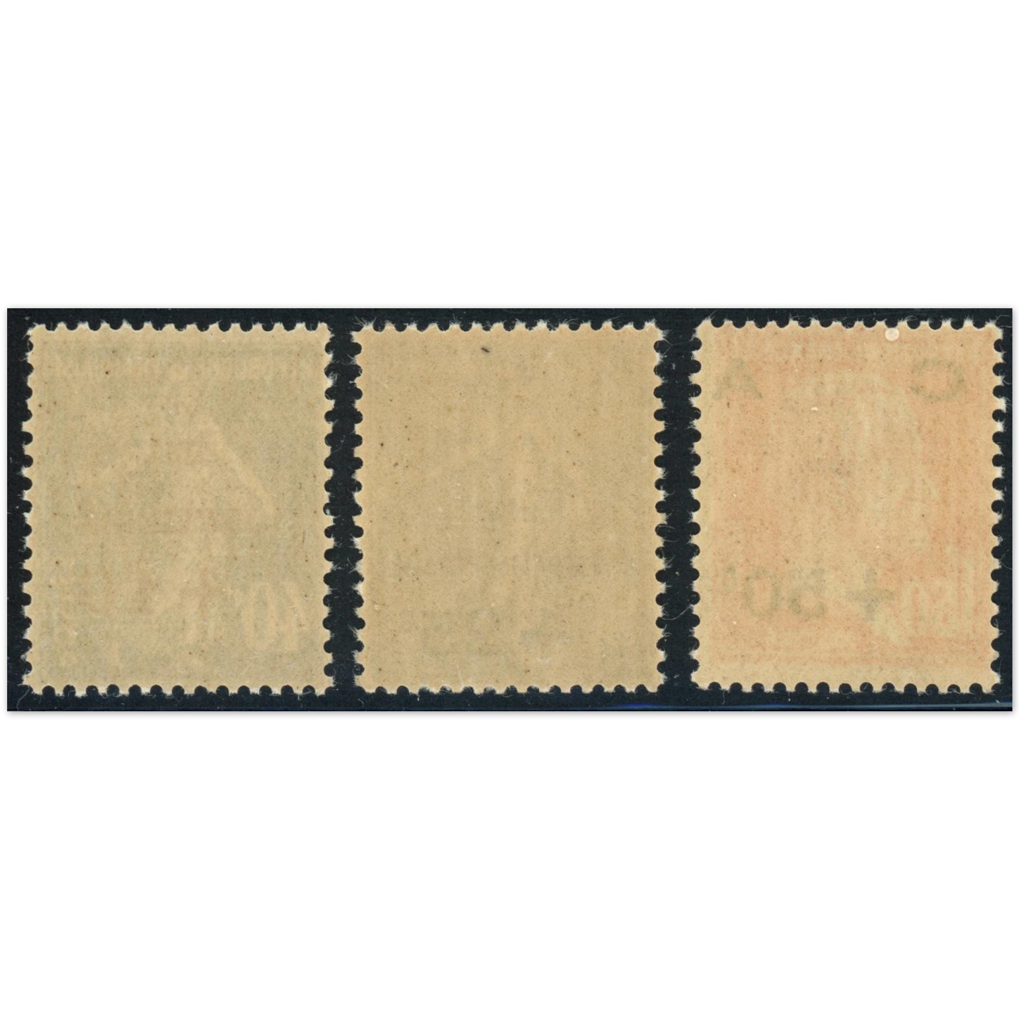 CAISSE AMORTISSEMENT N°246 À 248 TIMBRES DE FRANCE NEUFS** ANNÉE 1927 LUXE
