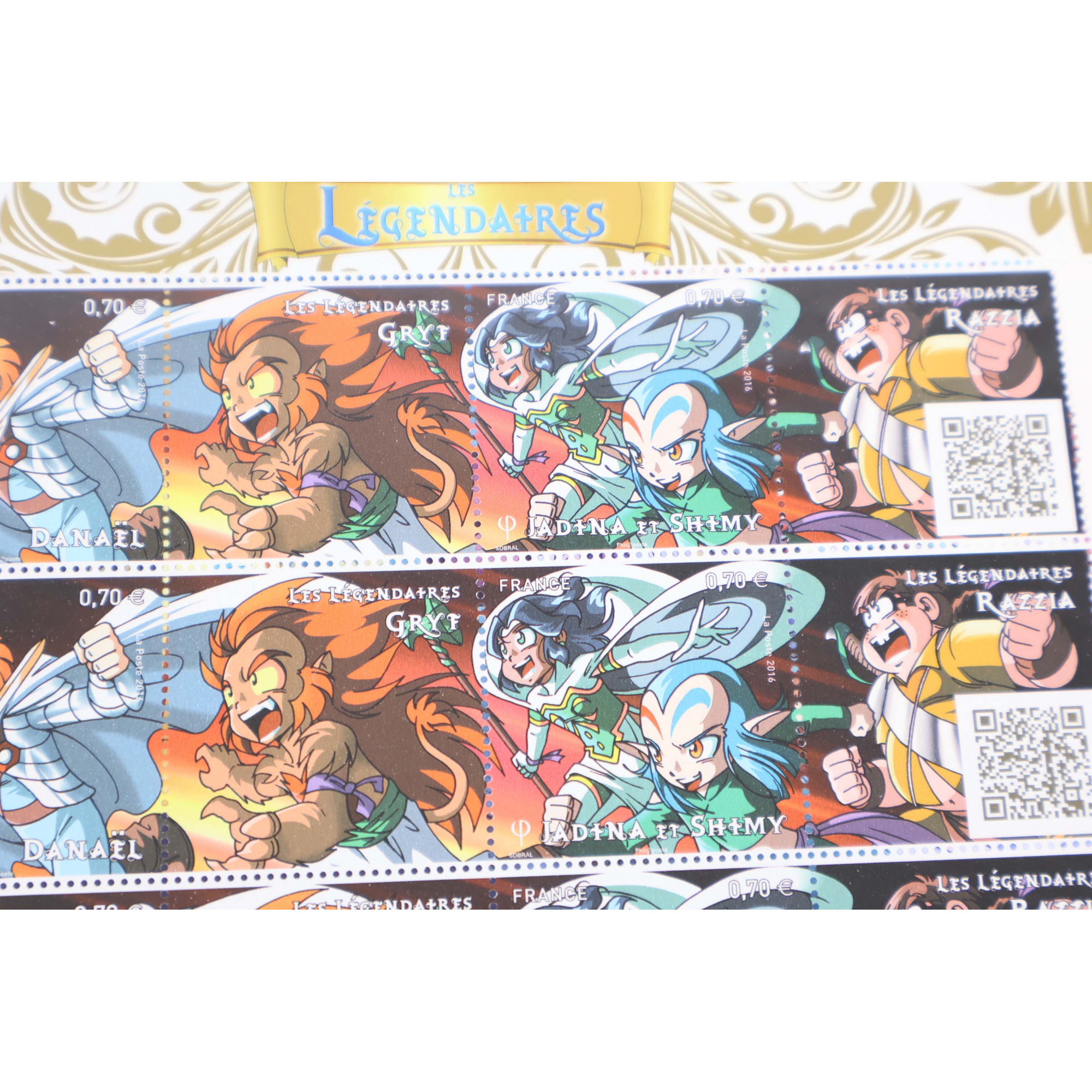 FRANCE 2016 COLLECTOR "LES LEGENDAIRES" AVEC FEUILET/CP/VIGNETTES SOUS BLISTER