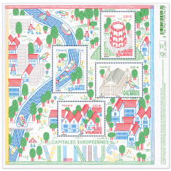 FRANCE ANNÉE 2025 BLOC-FEUILLET "CAPITALE VILNIUS" TIMBRES NEUFS** LUXE