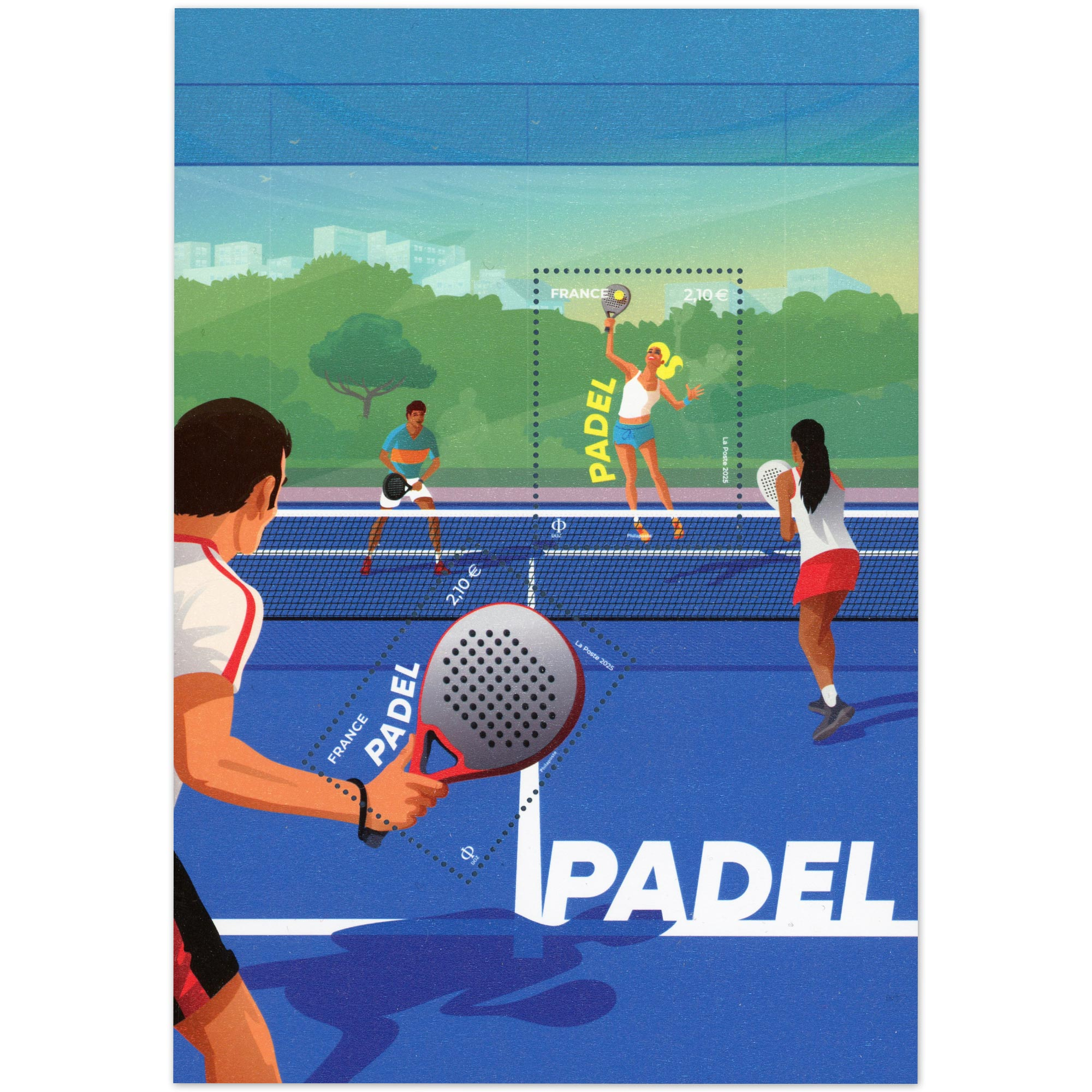 FRANCE ANNÉE 2025 BLOC-FEUILLET "PADEL" TIMBRES NEUFS** LUXE