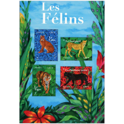 FRANCE 2025 BLOC-FEUILLET N°F5848 "LES FELINS" TIMBRES NEUFS** LUXE