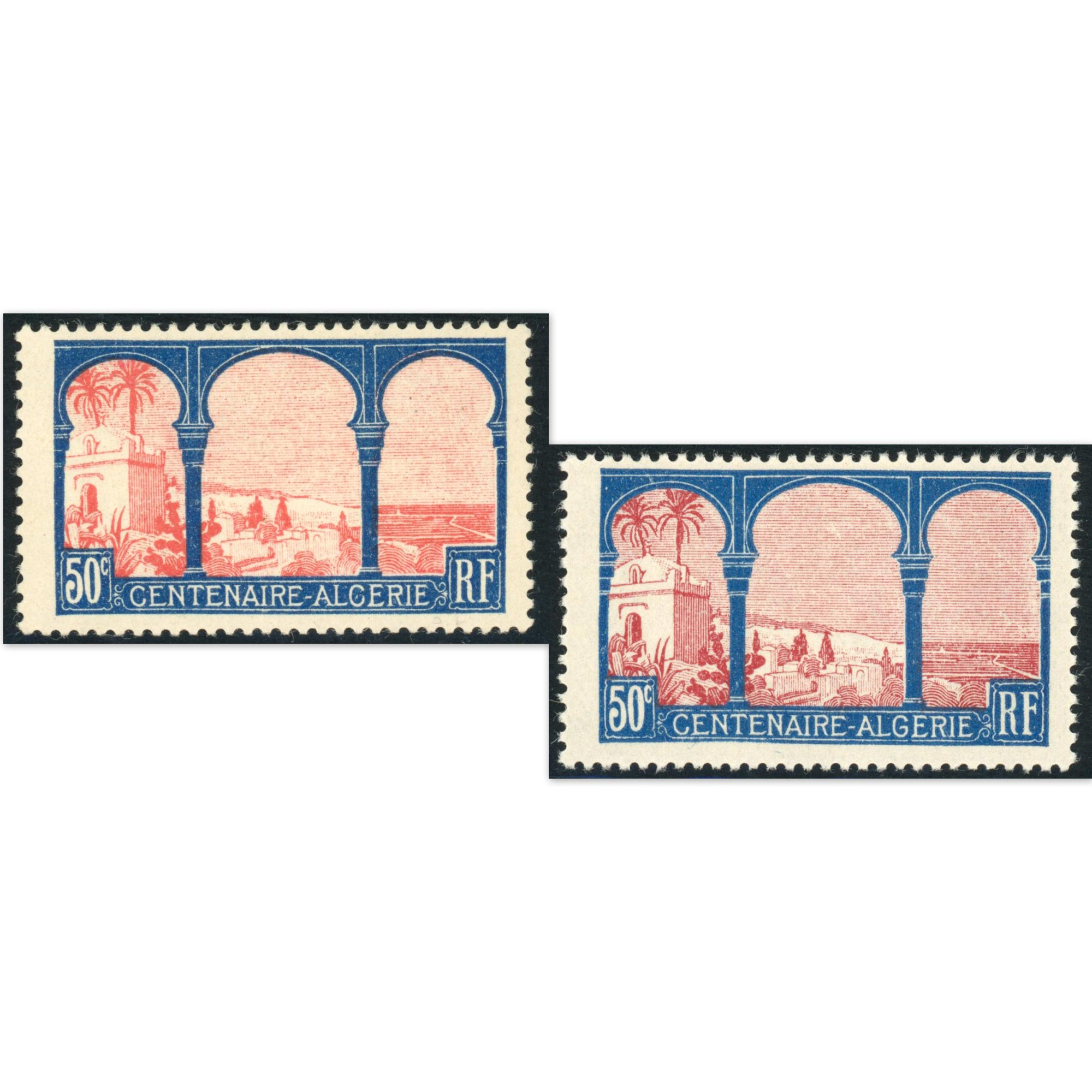 VARIÉTÉ TIMBRE N°263b ALCÉRIE AU LIEU DE ALGÉRIE TIMBRE DE FRANCE NEUF COTE 200€