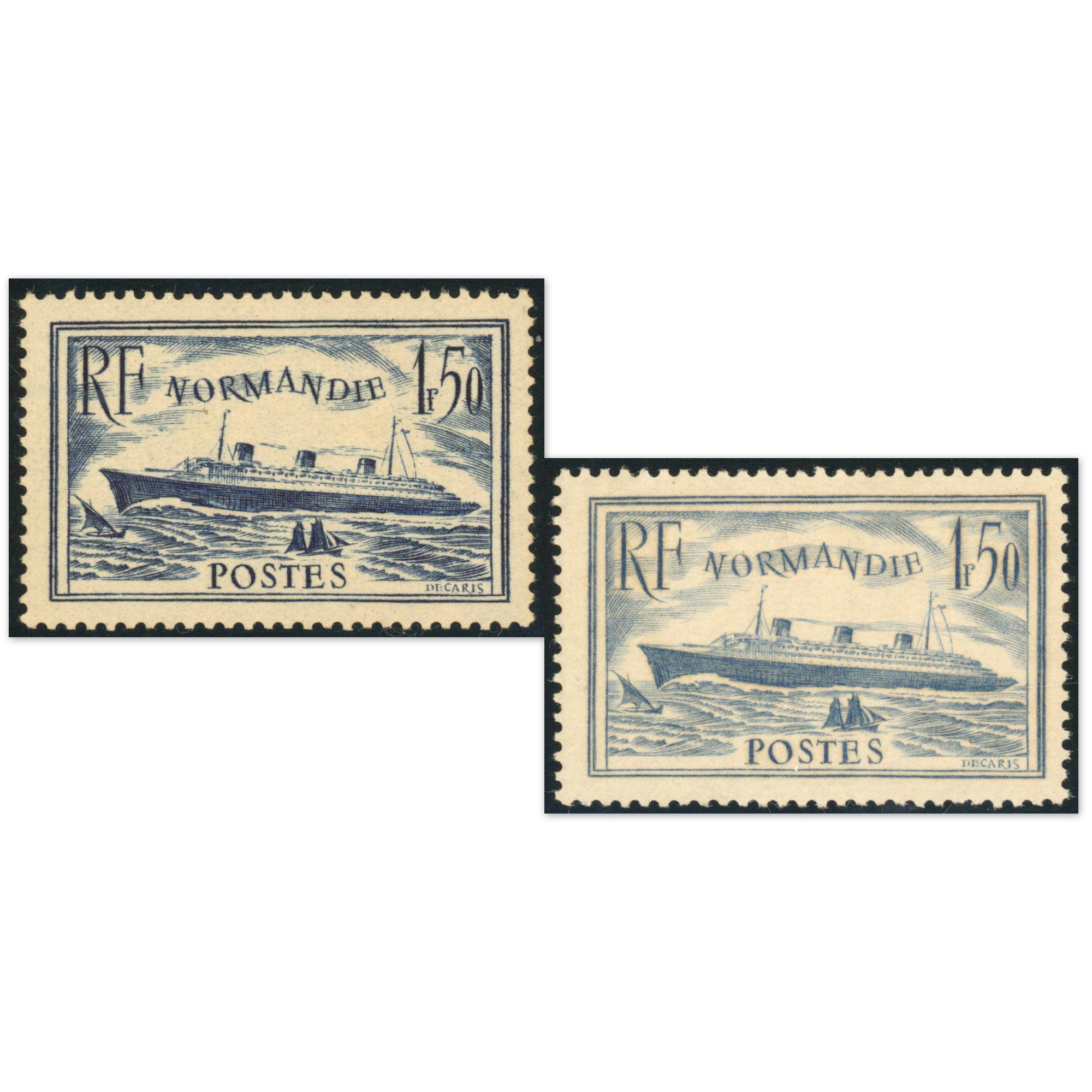 PAQUEBOT NORMANDIE N°299/300 TIMBRES DE FRANCE NEUFS** ANNÉE 1935-36 COTE 248€