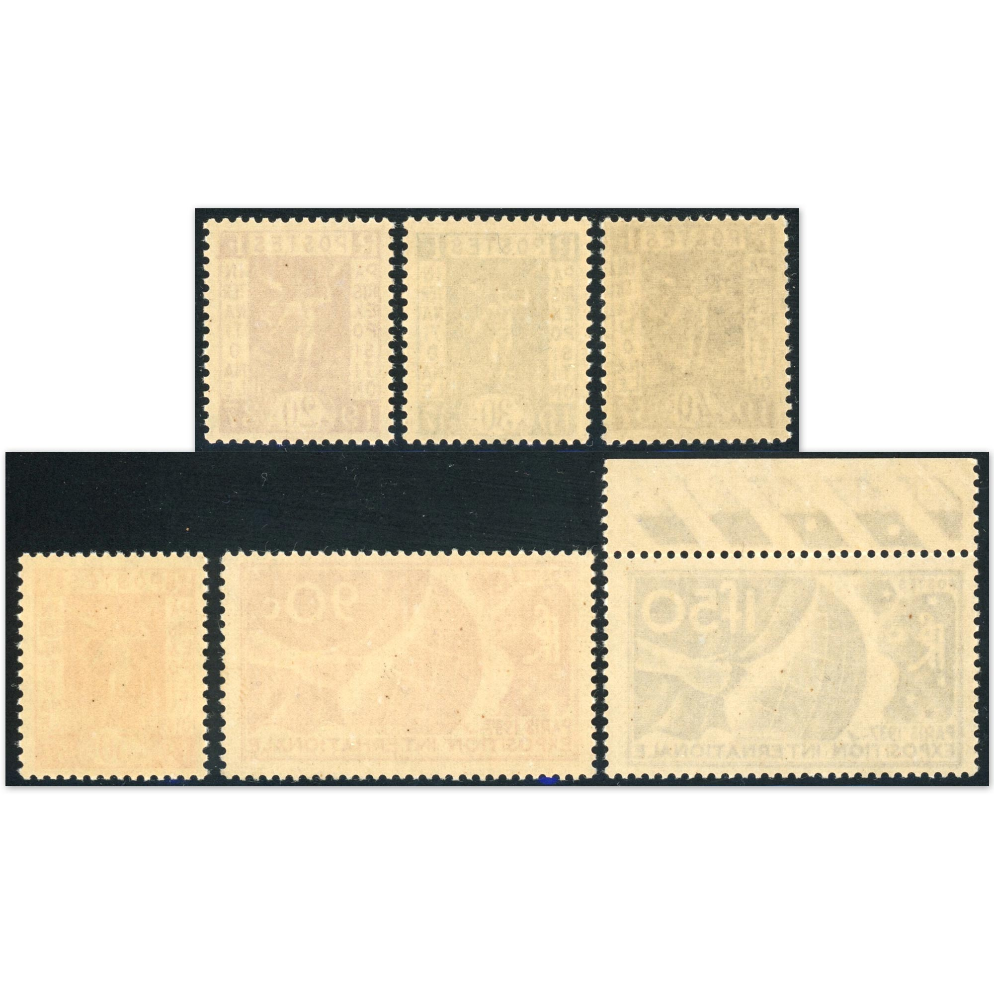 EXPO INTERNATIONALE SÉRIE COMPLÈTE N°322 À 327 TIMBRES DE FR NEUFS** COTE 130€