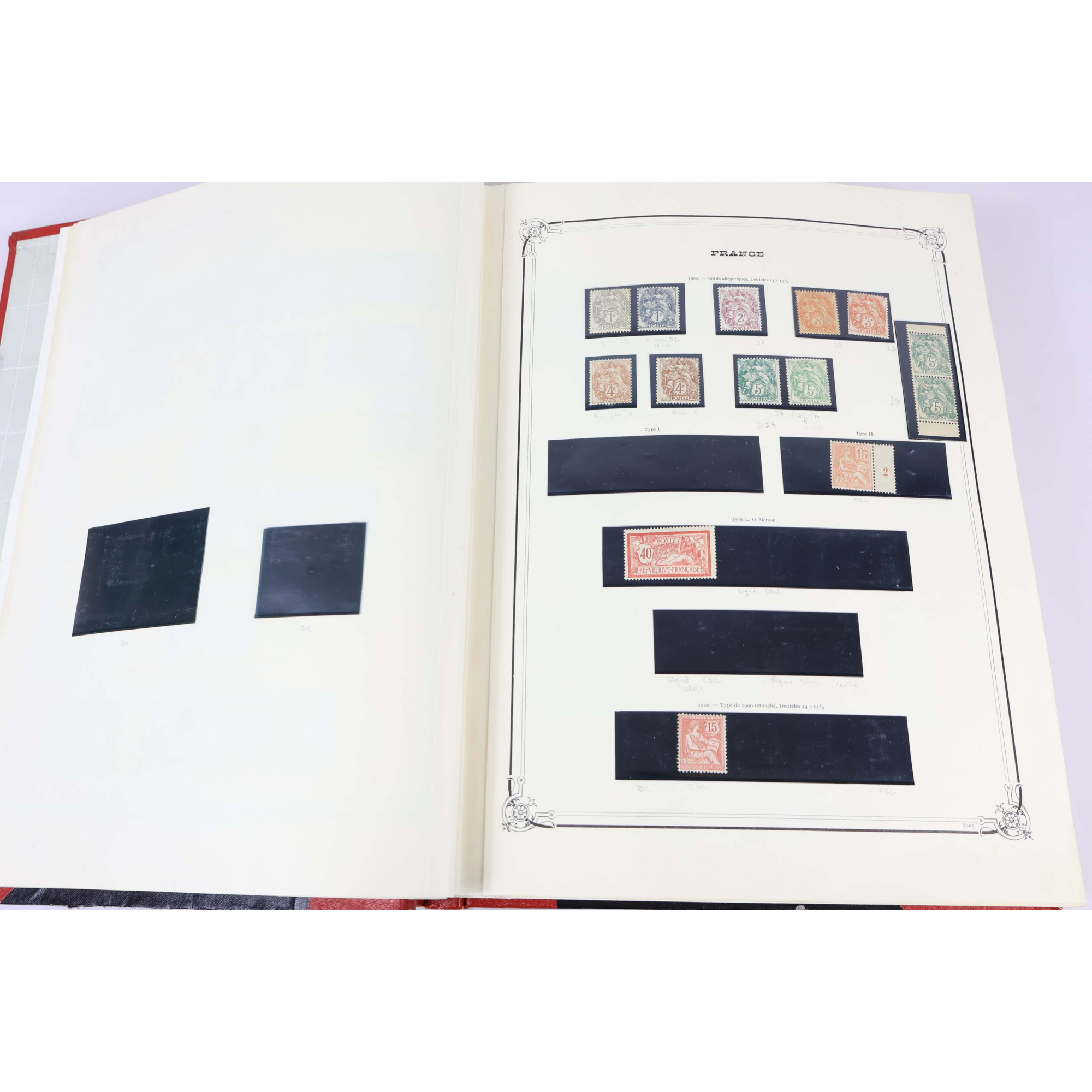 COLLECTION DE FRANCE TIMBRES NEUFS 1900 A 1980 ALBUM ANCIEN YT COTE IMPORTANTE