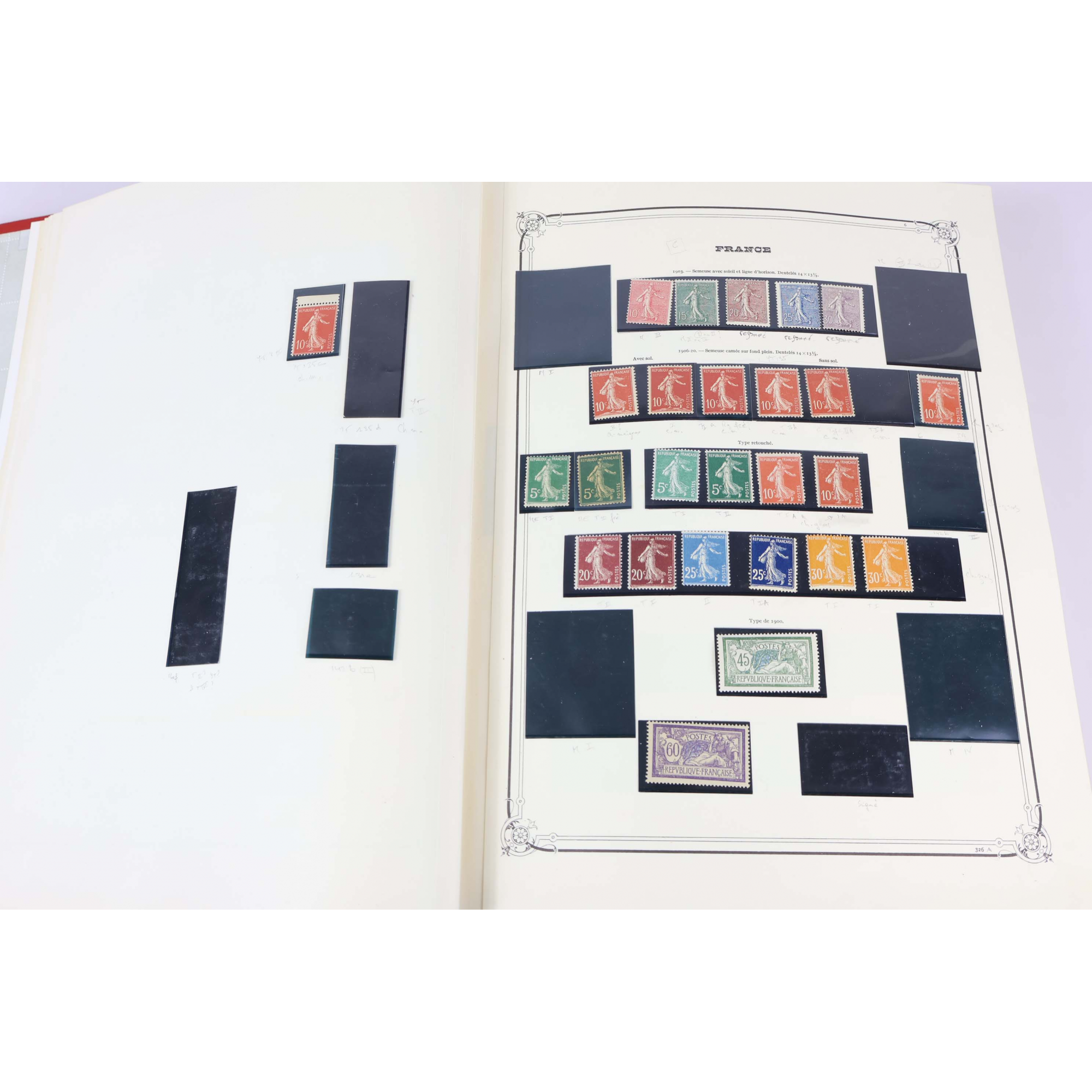 COLLECTION DE FRANCE TIMBRES NEUFS 1900 A 1980 ALBUM ANCIEN YT COTE IMPORTANTE