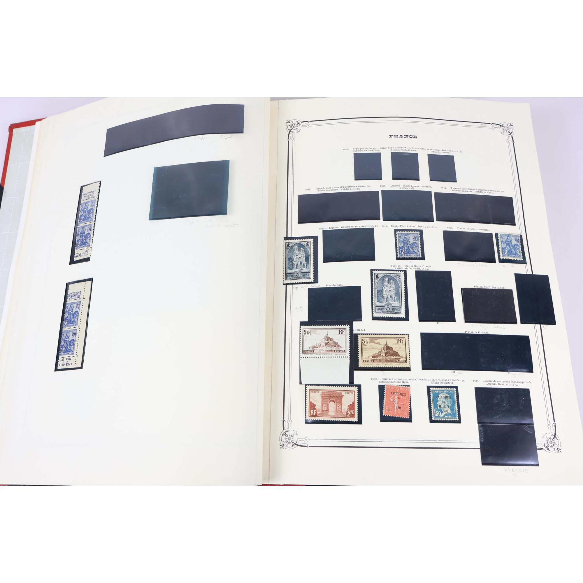 COLLECTION DE FRANCE TIMBRES NEUFS 1900 A 1980 ALBUM ANCIEN YT COTE IMPORTANTE